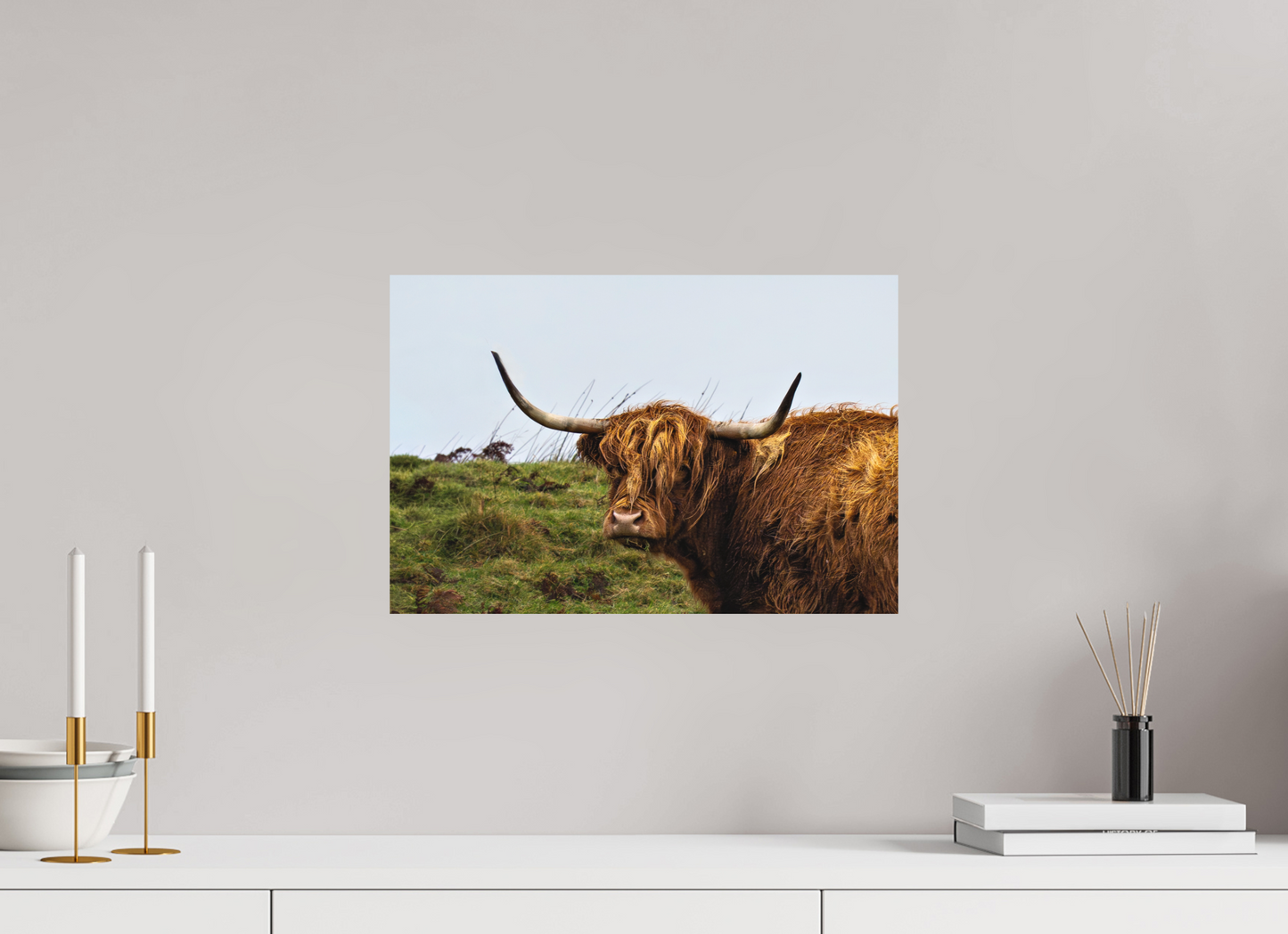 45 x 30 cm, Hahnemühle Photo Rag Bright White Highland Cow