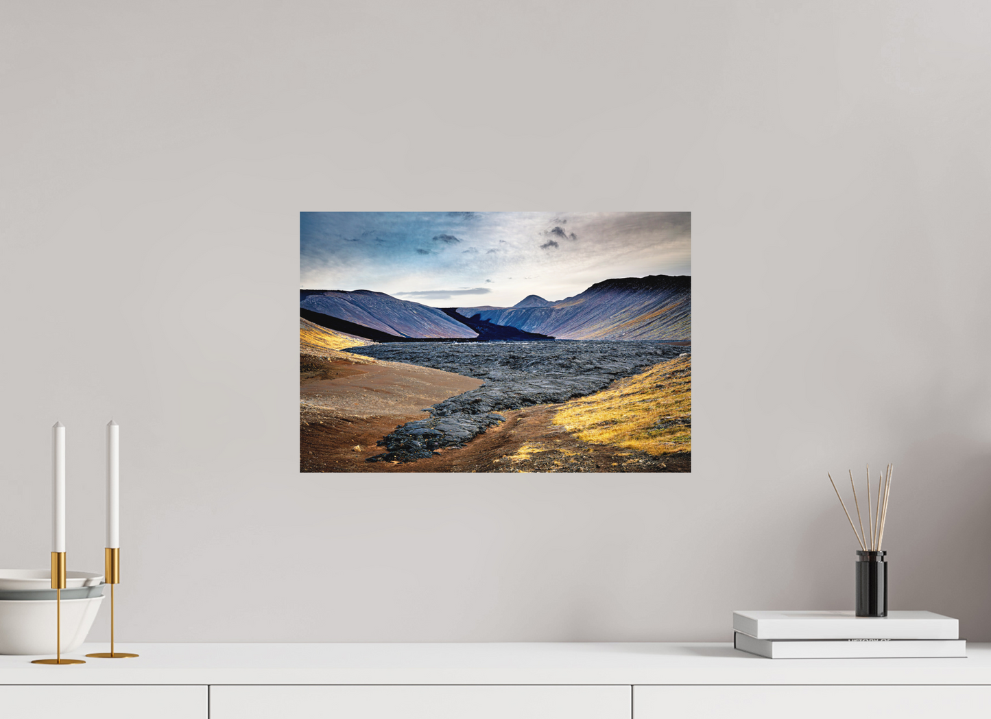 45 x 30 cm, Hahnemühle Photo Rag Bright White Lavastrom im Tal