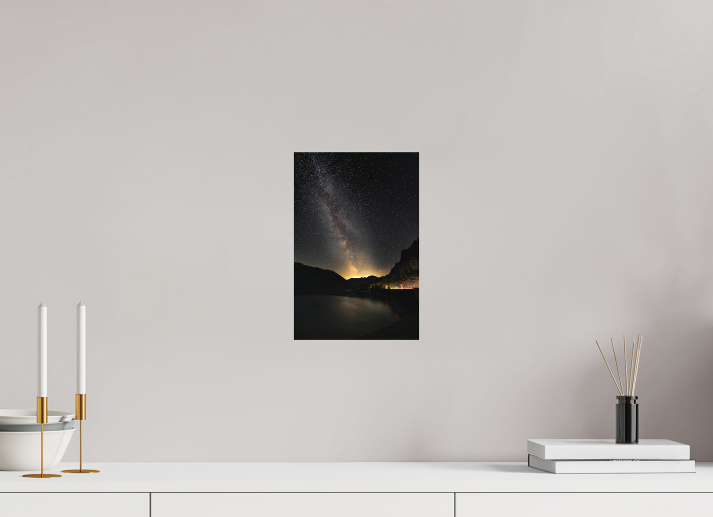 20 x 30 cm, Hahnemühle Photo Rag Bright White Milchstraße über dem Sylvensteinspeicher
