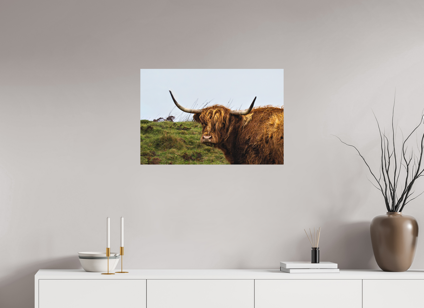 75 x 50 cm, Hahnemühle Photo Rag Bright White Highland Cow