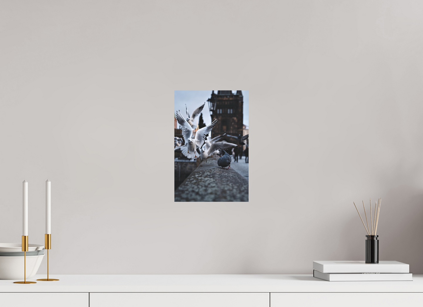 20 x 30 cm, Hahnemühle Photo Rag Bright White Flügelschlag über der Karlsbrücke