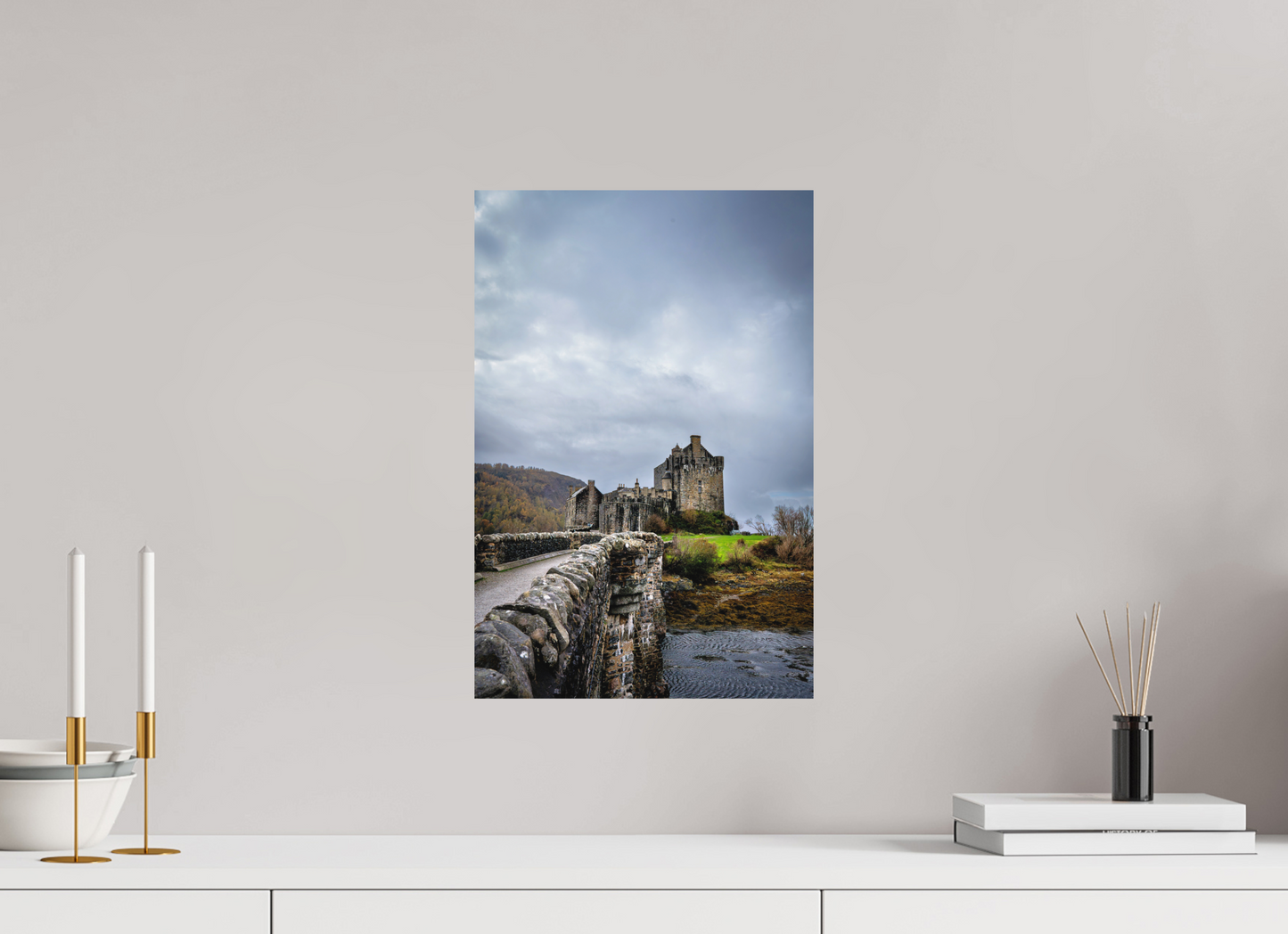 30 x 45 cm, Hahnemühle Photo Rag Bright White Eilean Donan im Sturmlicht