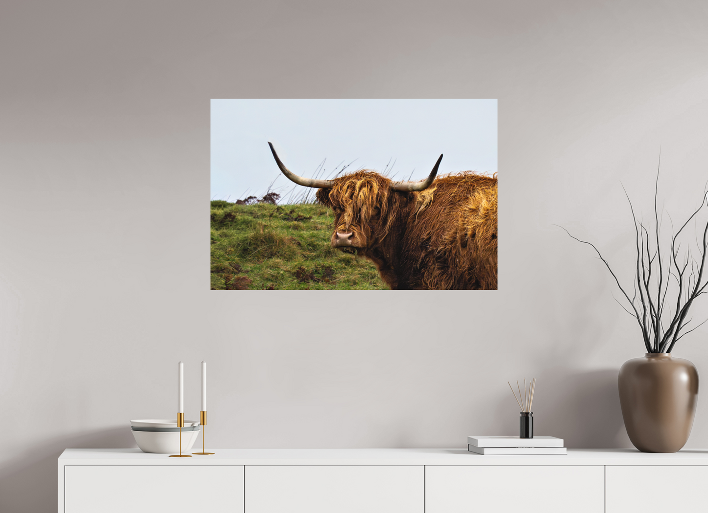 90 x 60 cm, Hahnemühle Photo Rag Bright White Highland Cow
