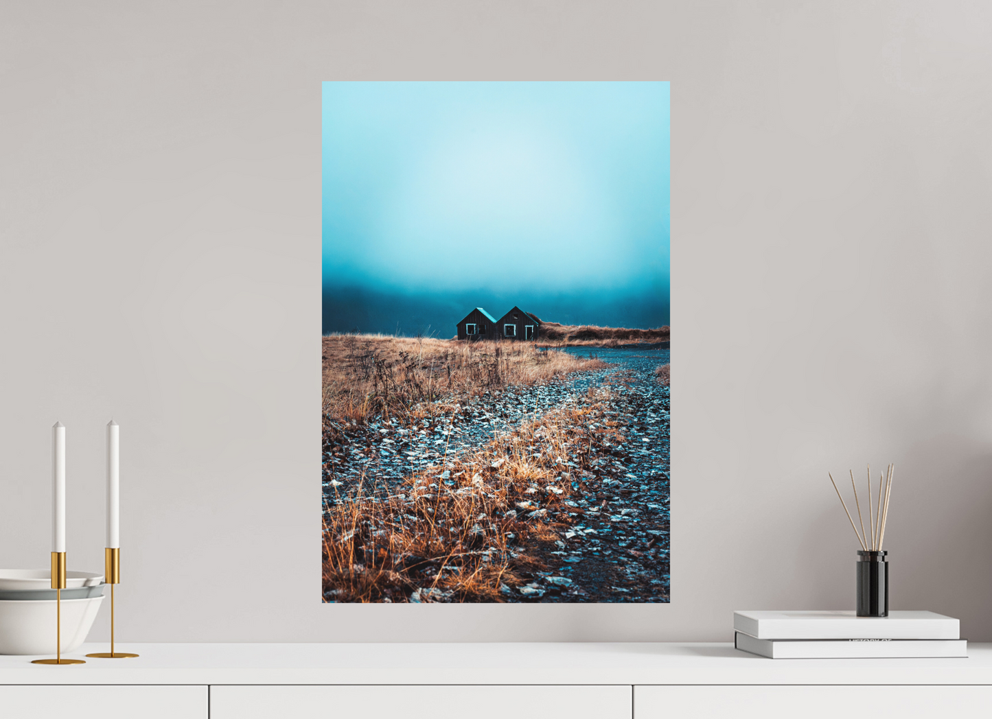 40 x 60 cm, Hahnemühle Photo Rag Bright White Zwillingshütten im Nebelmeer