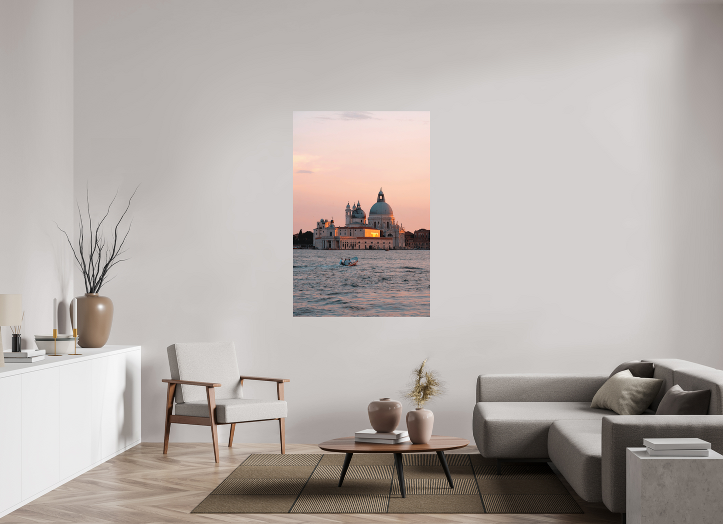 100 x 150 cm, Hahnemühle Photo Rag Bright White Santa Maria della Salute bei Sonnenuntergang
