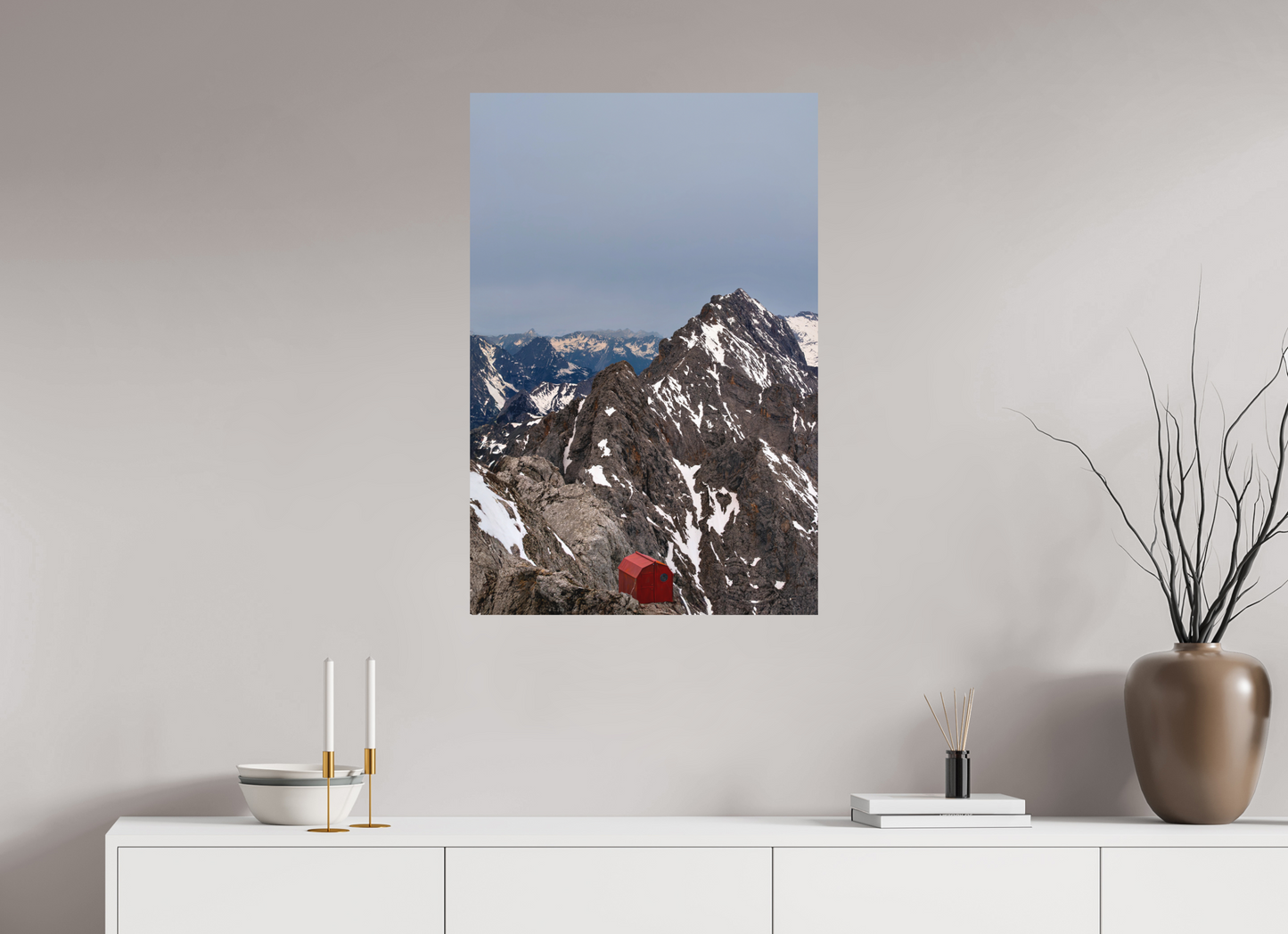 60 x 90 cm, Hahnemühle Photo Rag Bright White Rot auf der Zugspitze