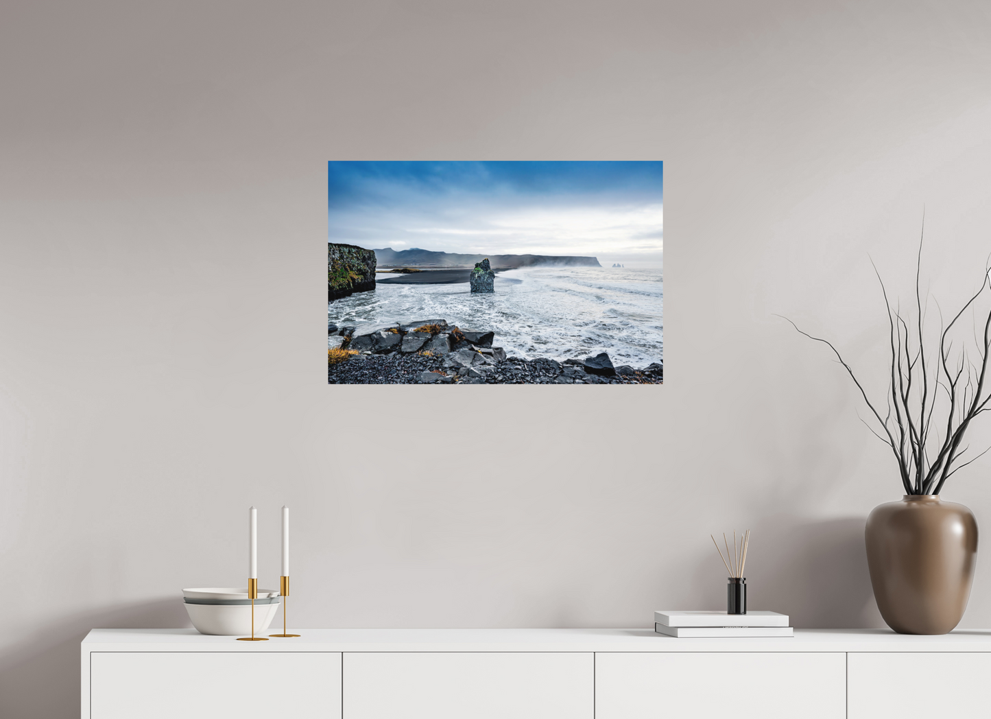 75 x 50 cm, Hahnemühle Photo Rag Bright White Felswächter von Reynisfjara