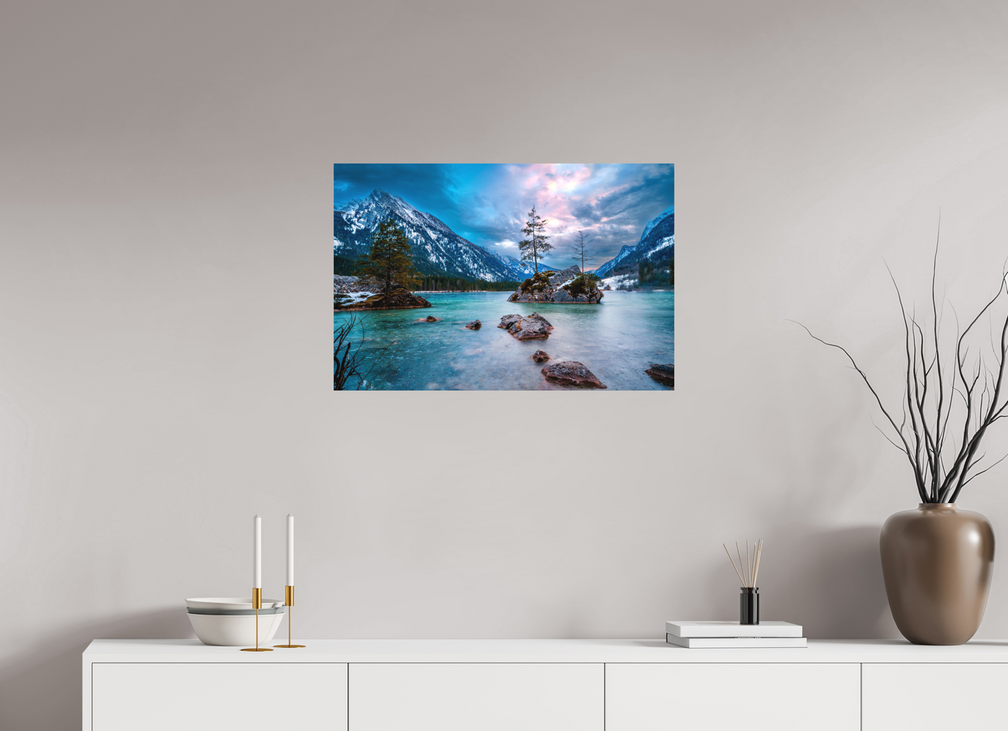 75 x 50 cm, Hahnemühle Photo Rag Bright White Winterzauber am Hintersee