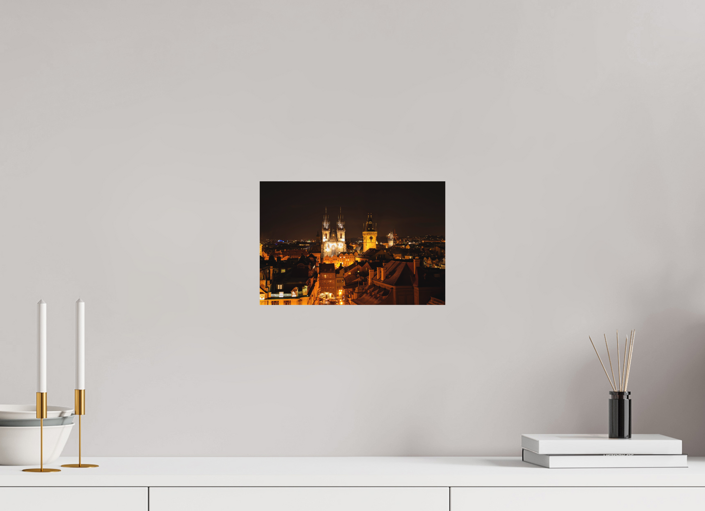 30 x 20 cm, Hahnemühle Photo Rag Bright White Prager Altstadt bei Nacht