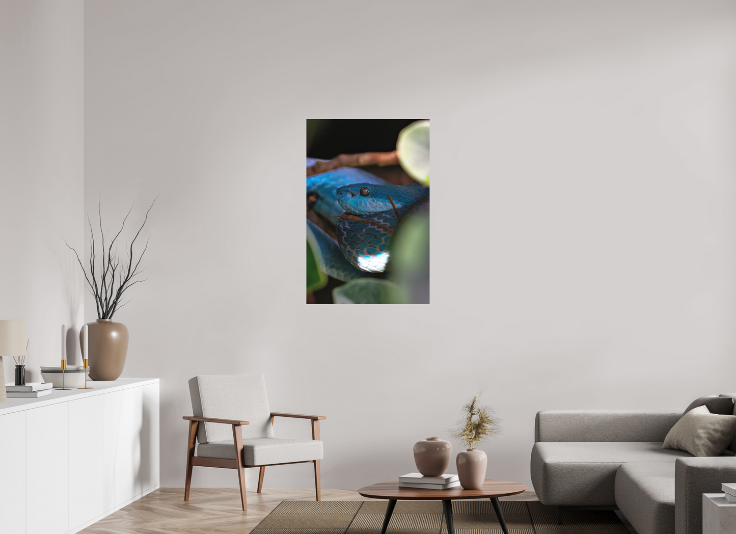70 x 105 cm, Hahnemühle Photo Rag Bright White Viper im Verborgenen