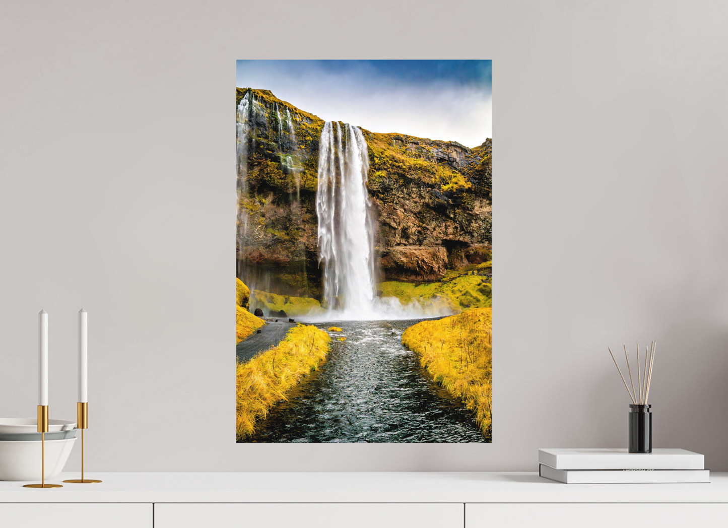 40 x 60 cm, Hahnemühle Photo Rag Bright White Seljalandsfoss – Vorhang aus Wasser