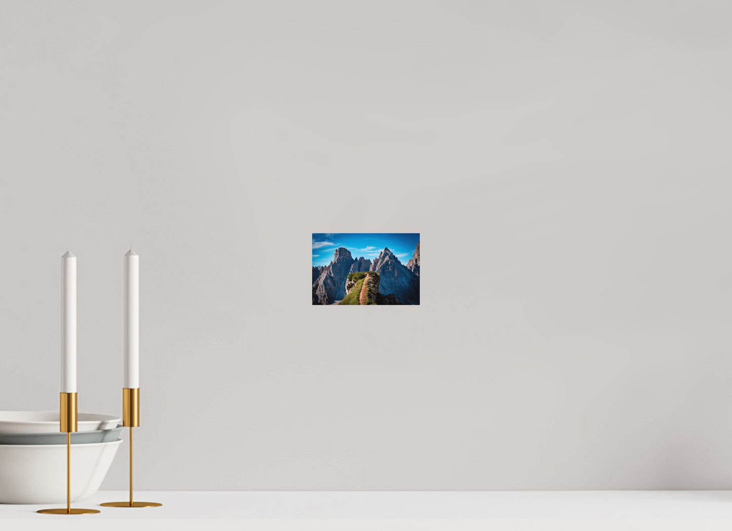 15 x 10 cm, Hahnemühle Photo Rag Bright White Pfad in den Dolomiten