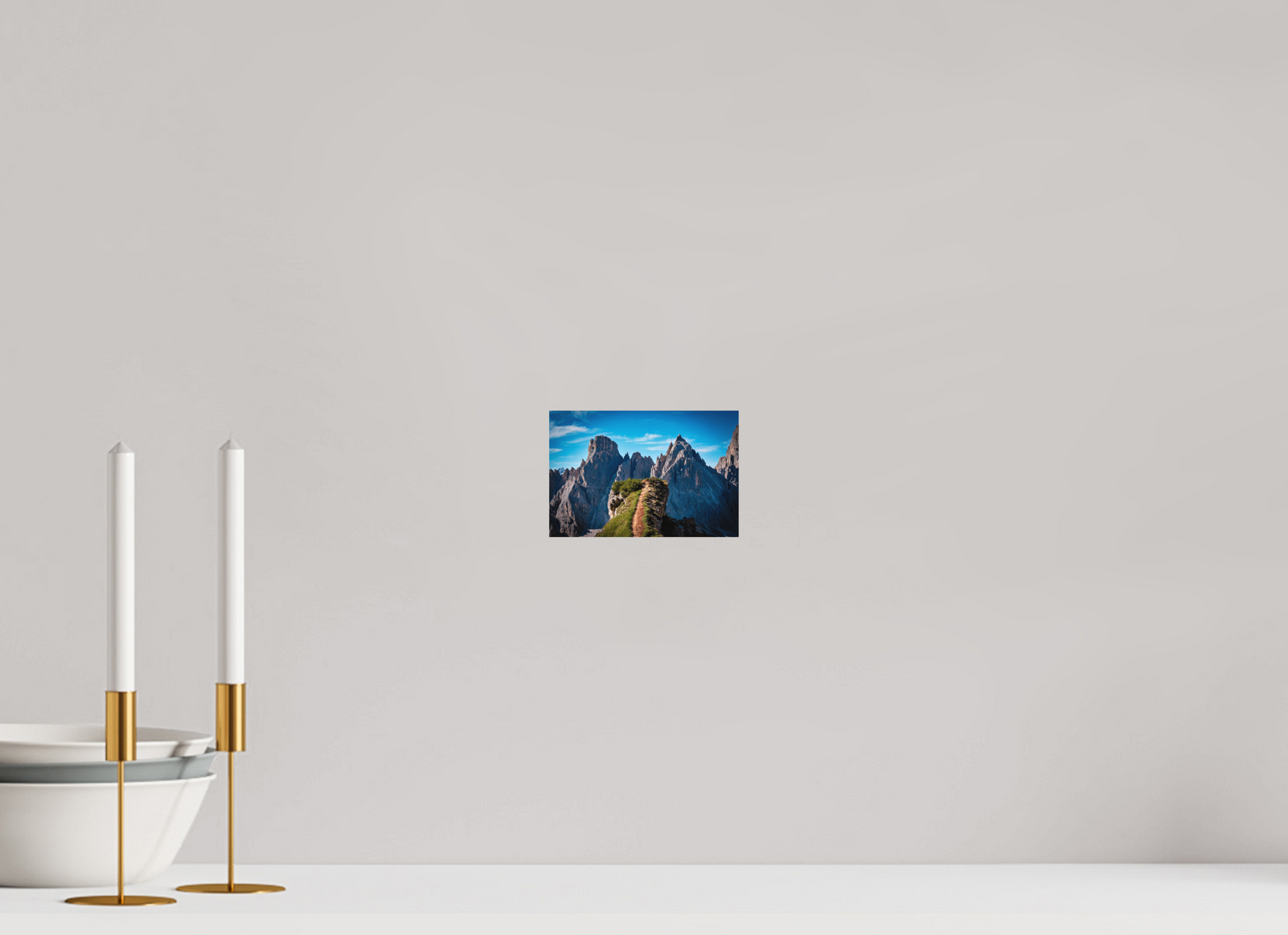 15 x 10 cm, Hahnemühle Photo Rag Bright White Pfad in den Dolomiten