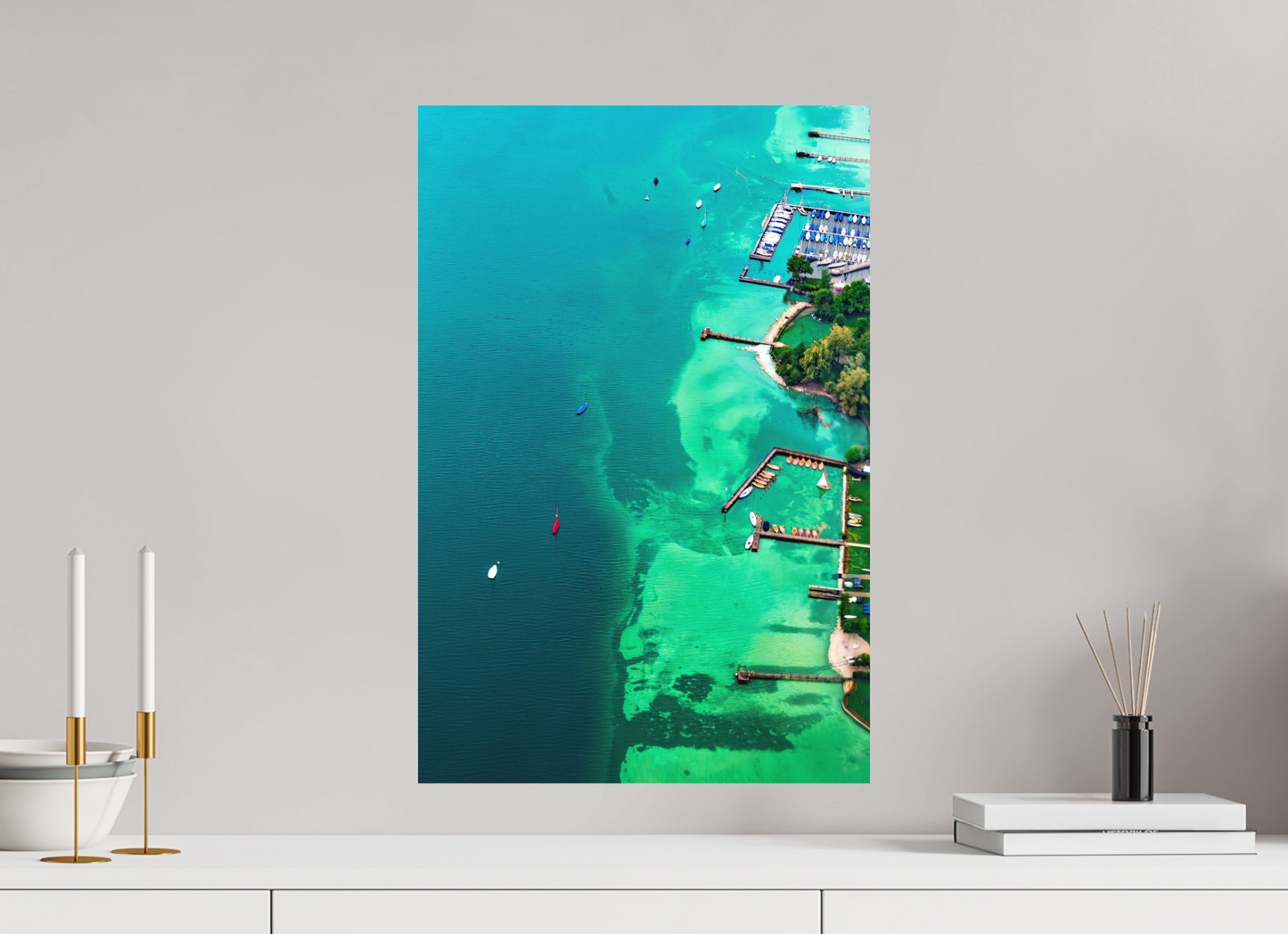 40 x 60 cm, Hahnemühle Photo Rag Bright White Mosaik über dem Tegernsee