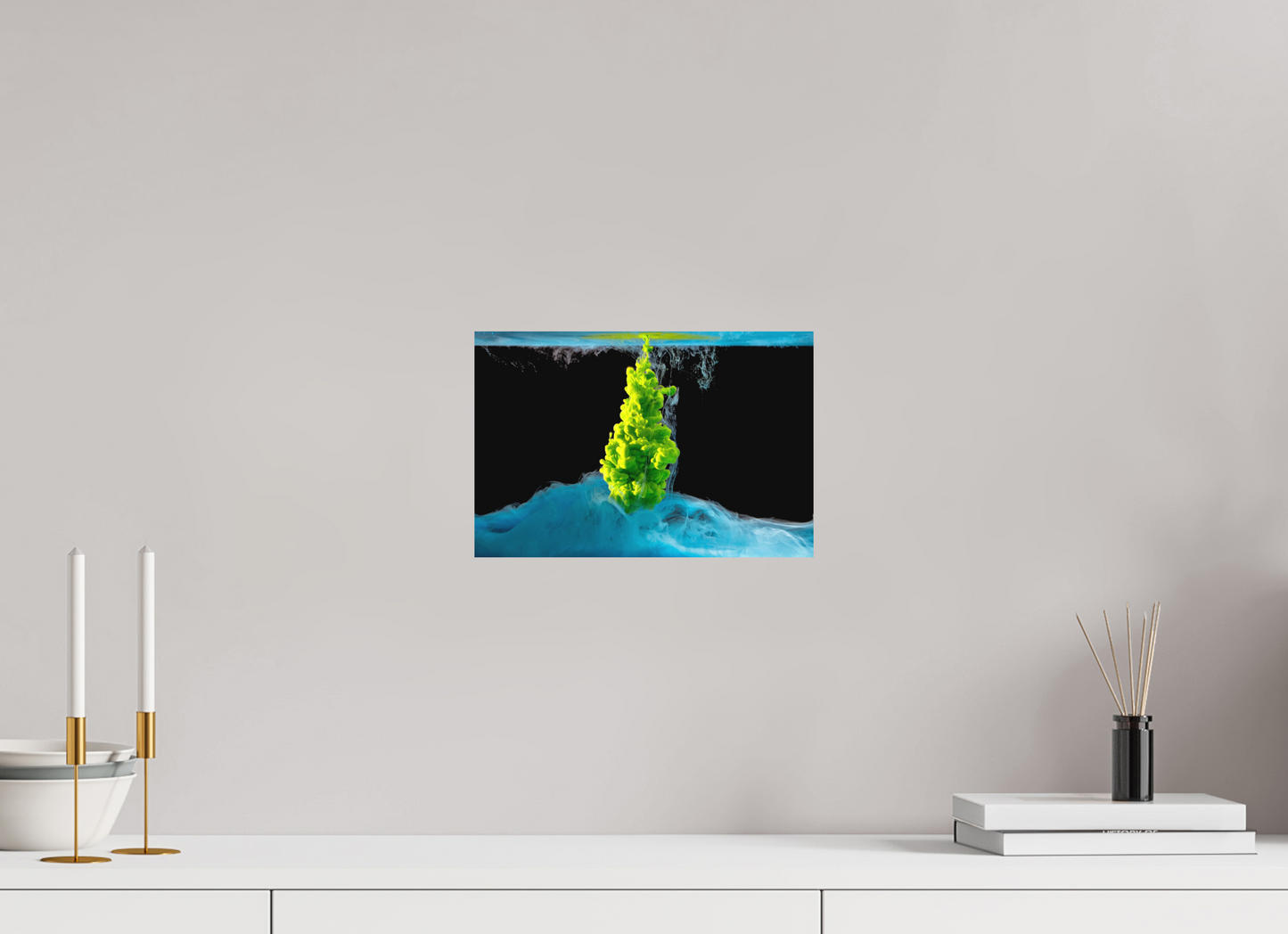 30 x 20 cm, Hahnemühle Photo Rag Bright White Acrylblau