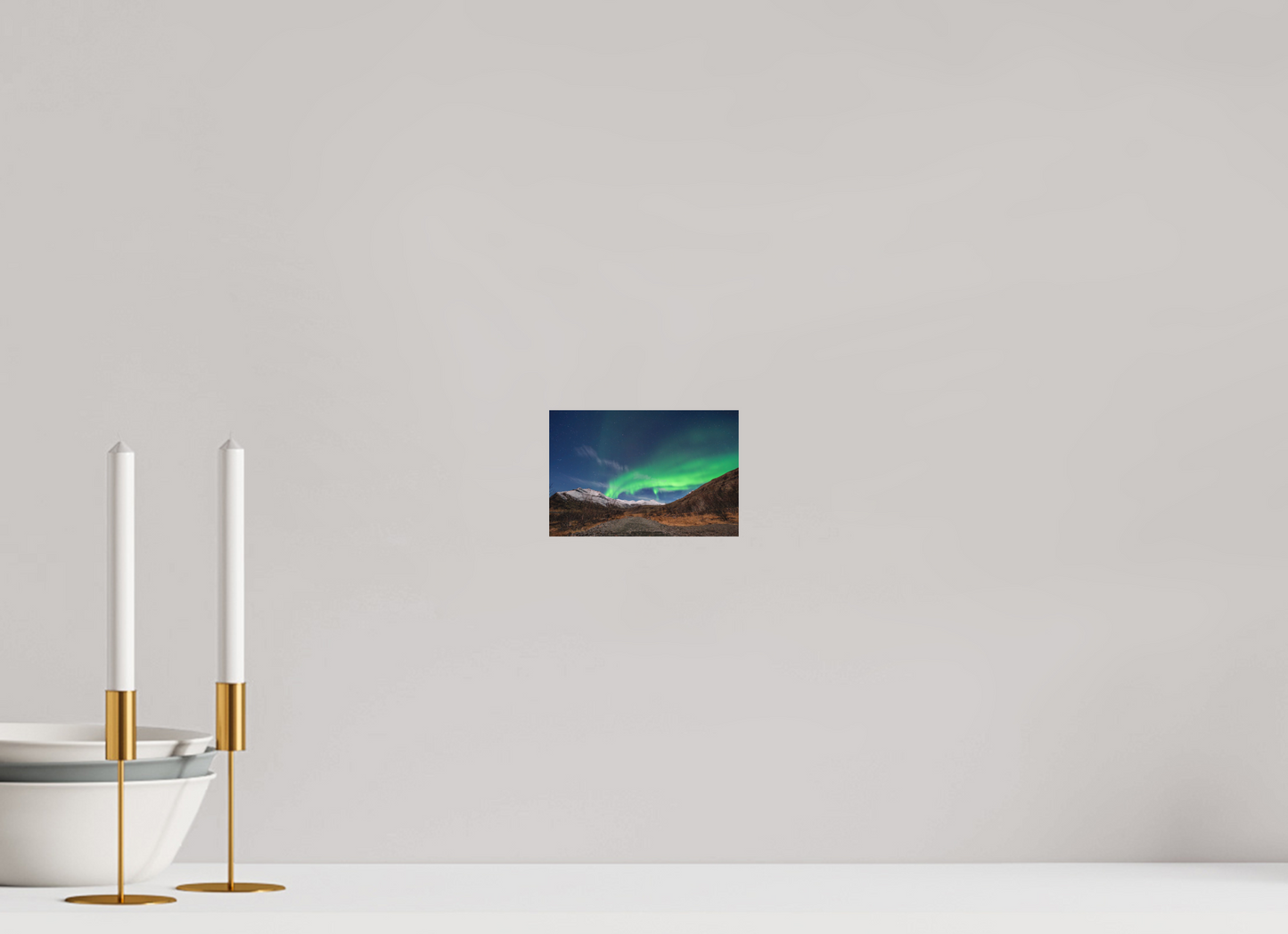 15 x 10 cm, Hahnemühle Photo Rag Bright White Aurora über Höfn – Tor zum Vatnajökull