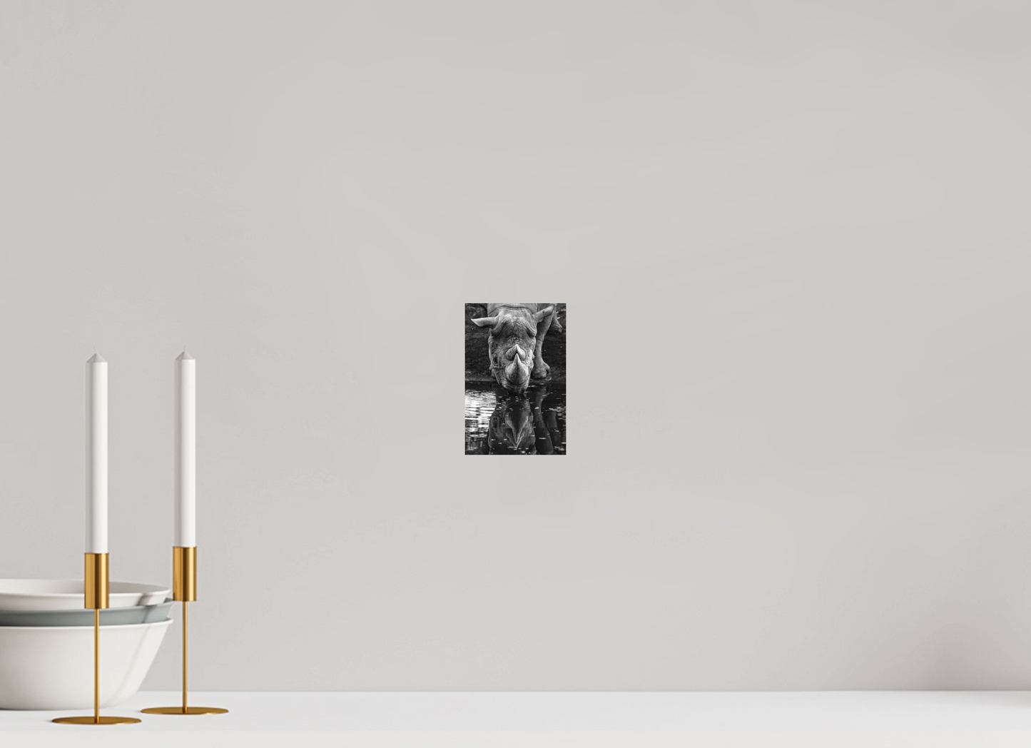 10 x 15 cm, Hahnemühle Photo Rag Bright White Stilles Trinken am Wasserloch