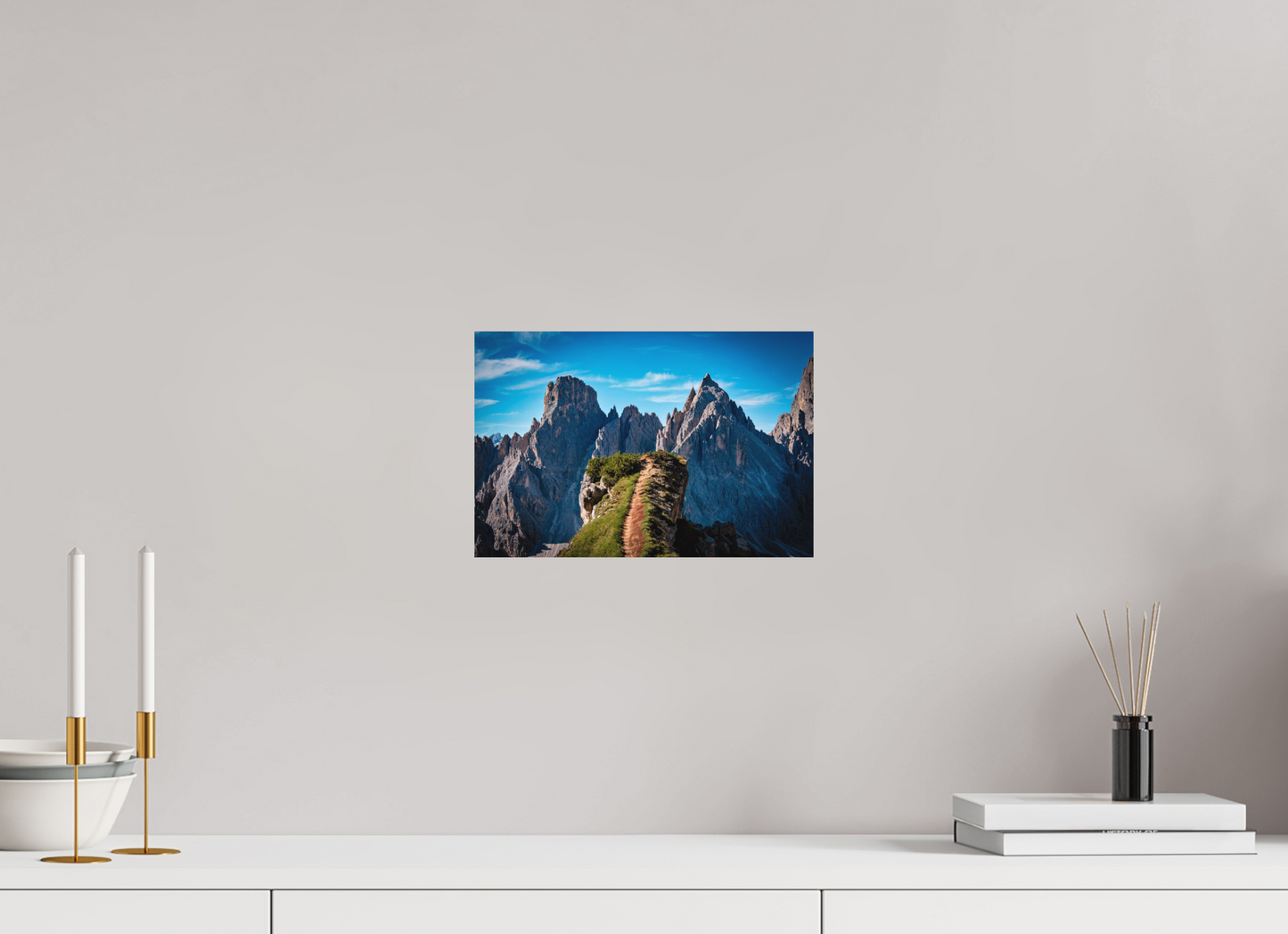 30 x 20 cm, Hahnemühle Photo Rag Bright White Pfad in den Dolomiten
