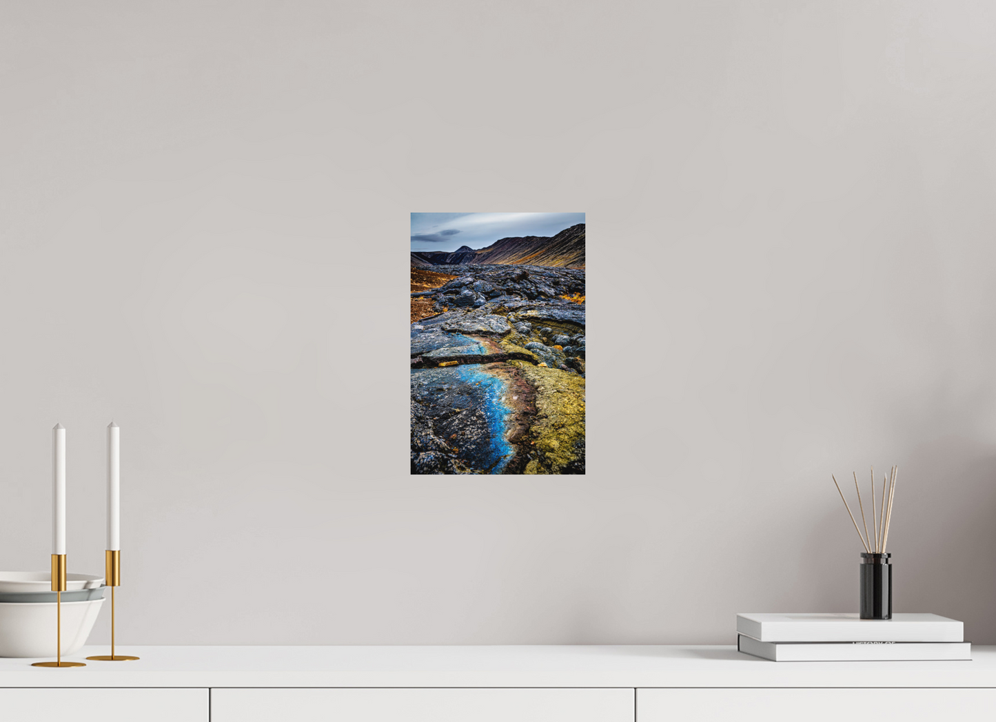 20 x 30 cm, Hahnemühle Photo Rag Bright White Farbspuren im jungen Lavastrom