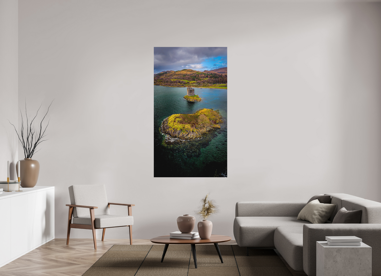 99 x 176 cm, Hahnemühle Photo Rag Bright White Castle Stalker in den Highlands