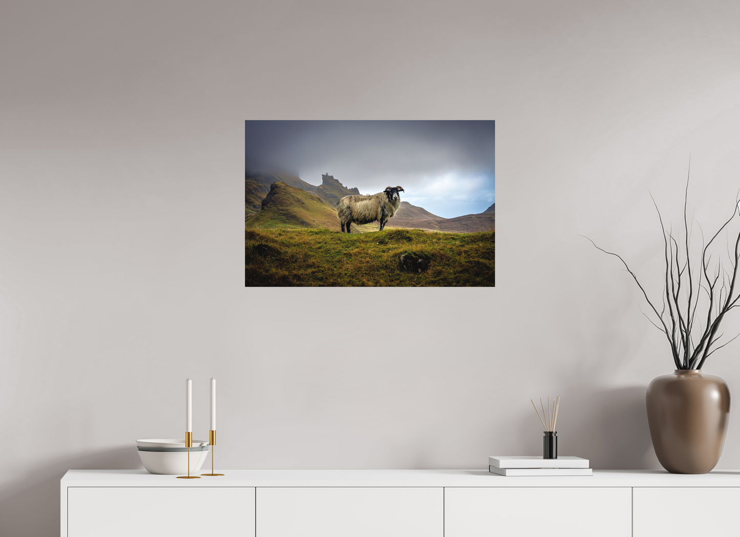 75 x 50 cm, Hahnemühle Photo Rag Bright White Schottisches Hochlandschaf“