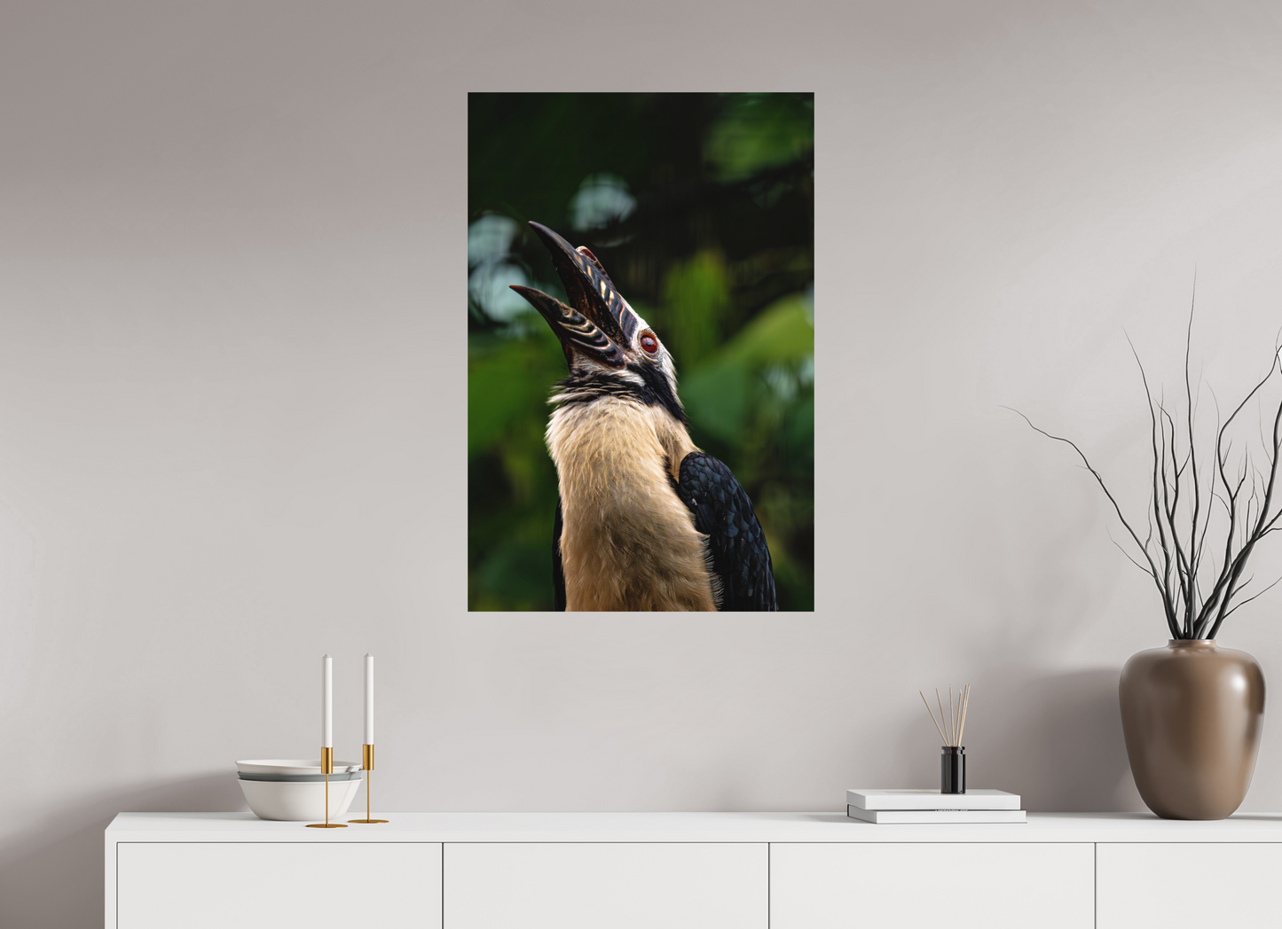 60 x 90 cm, Hahnemühle Photo Rag Bright White Ruf des Hornvogels