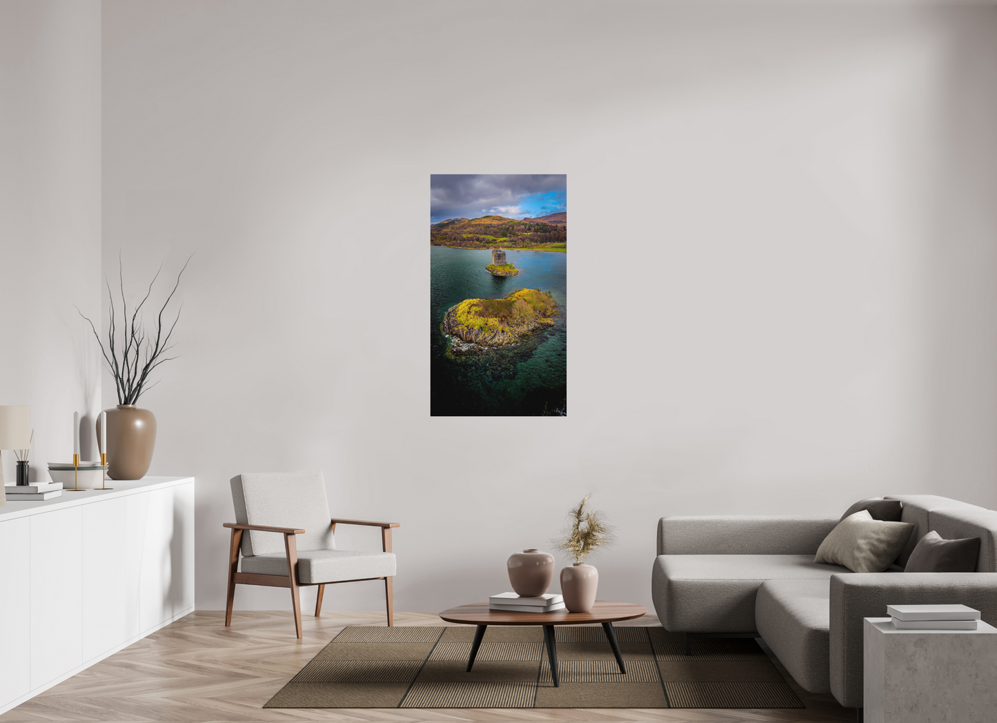 72 x 128 cm, Hahnemühle Photo Rag Bright White Castle Stalker in den Highlands