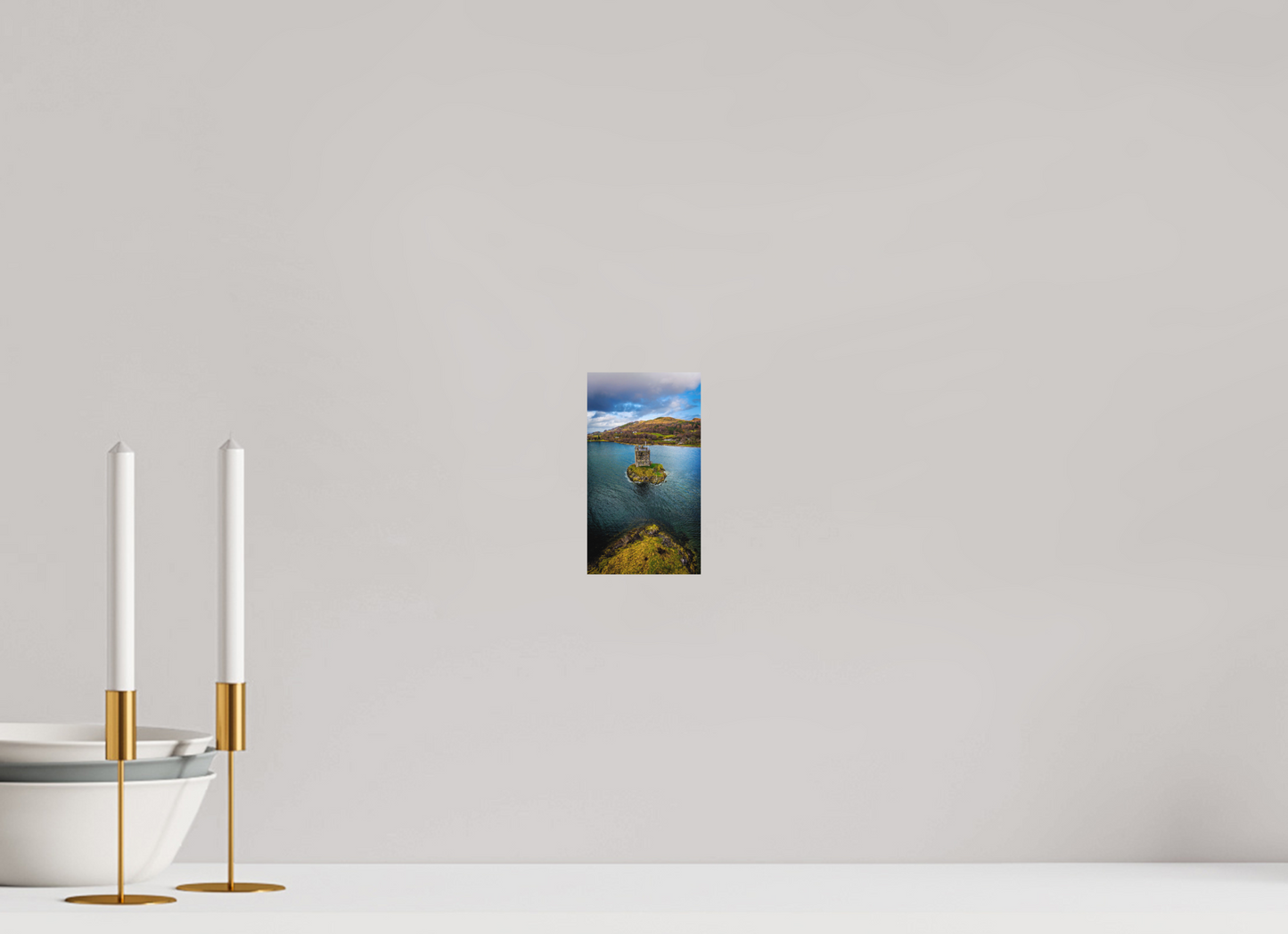 9 x 16 cm, Hahnemühle Photo Rag Bright White Castle Stalker – Einsamkeit im Loch Laich