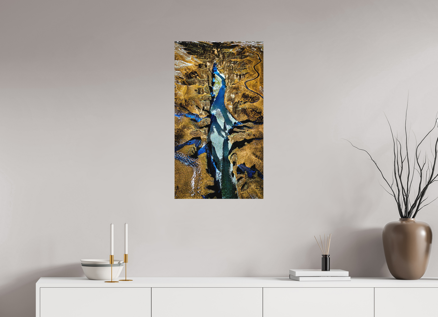 45 x 80 cm, Hahnemühle Photo Rag Bright White Fjaðrárgljúfur – Der Atem der Tiefenschlucht