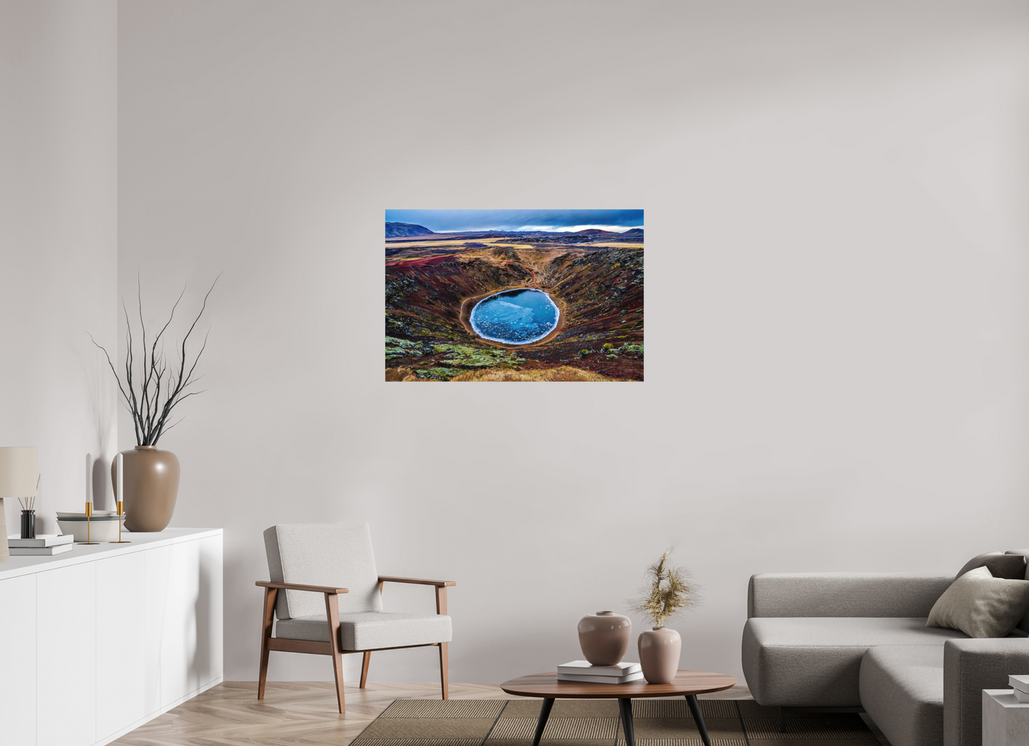 105 x 70 cm, Hahnemühle Photo Rag Bright White Kerid – Eisring im Feuerkrater