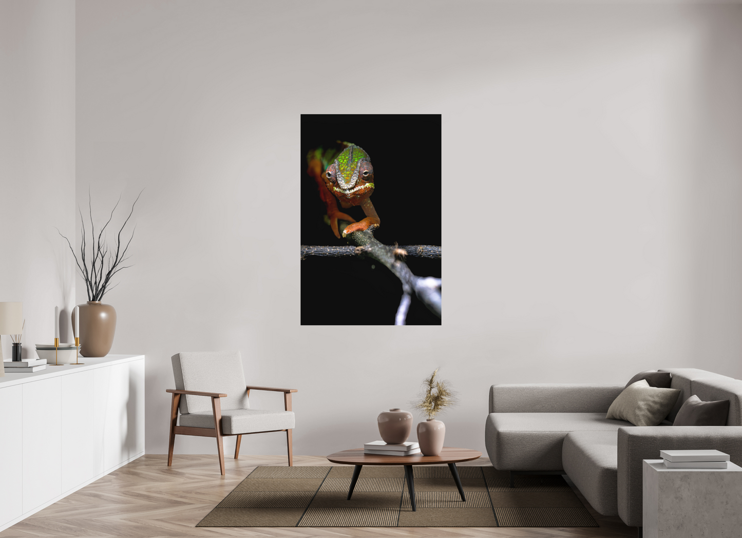 100 x 150 cm, Hahnemühle Photo Rag Bright White Chamäleon im Fokus