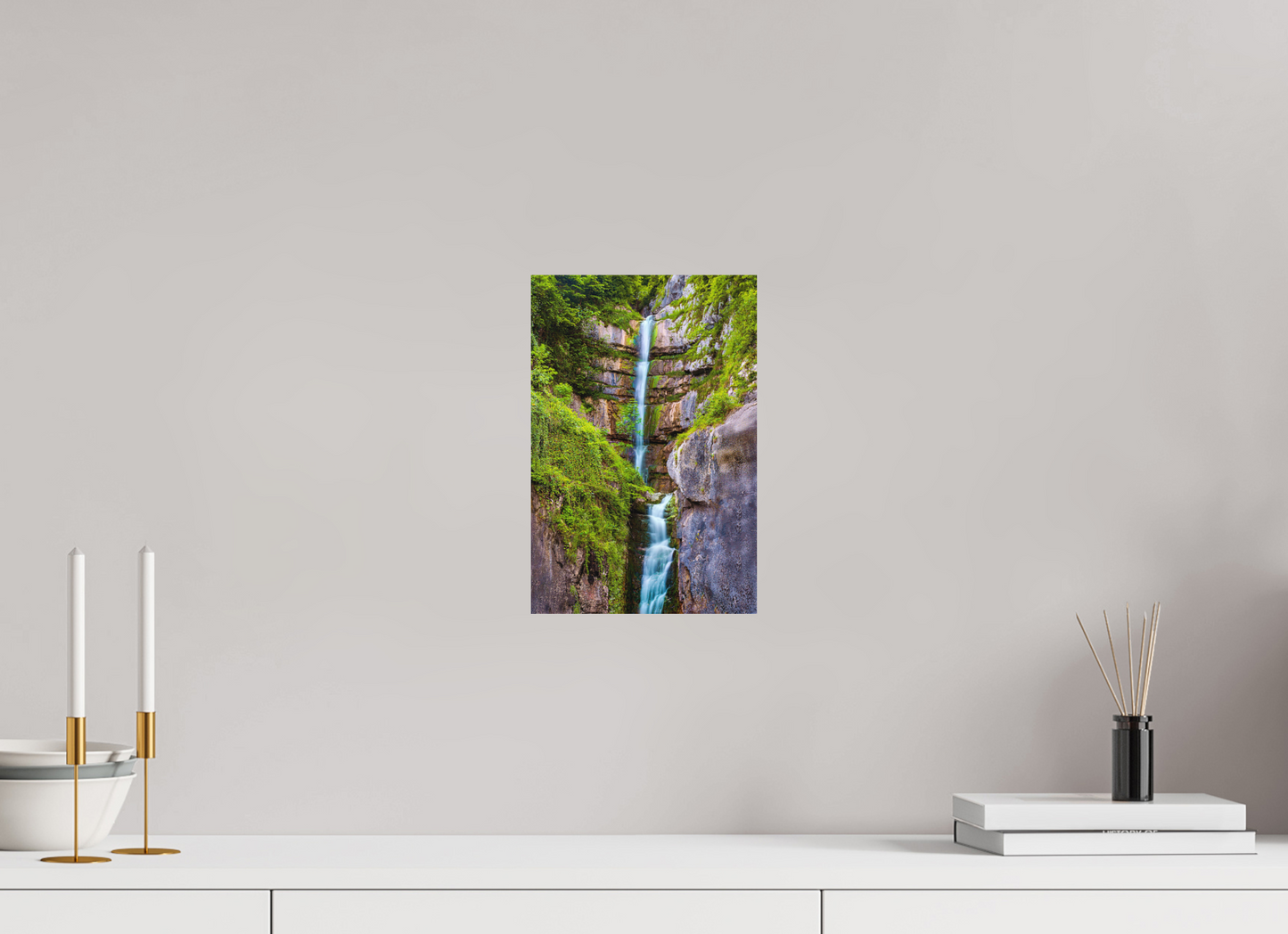 20 x 30 cm, Hahnemühle Photo Rag Bright White Wasserfall im Felsen