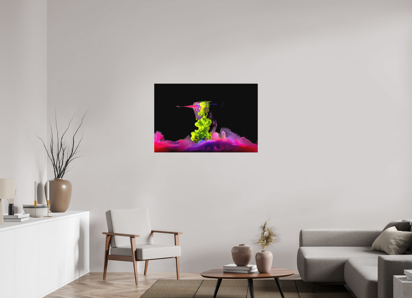 105 x 70 cm, Hahnemühle Photo Rag Bright White Acrylfarben Explosion