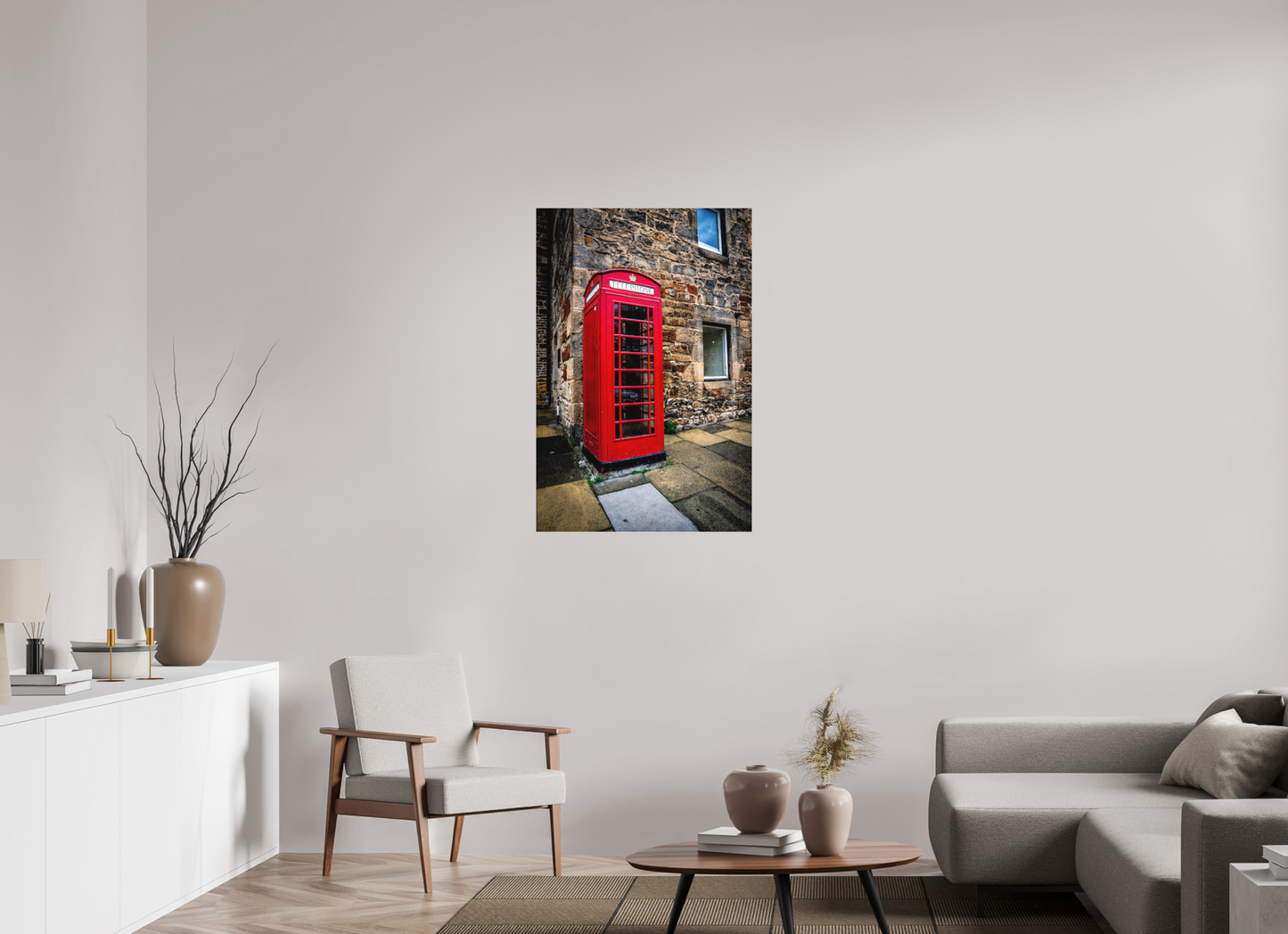 70 x 105 cm, Hahnemühle Photo Rag Bright White Red Phonebox in Edinburgh