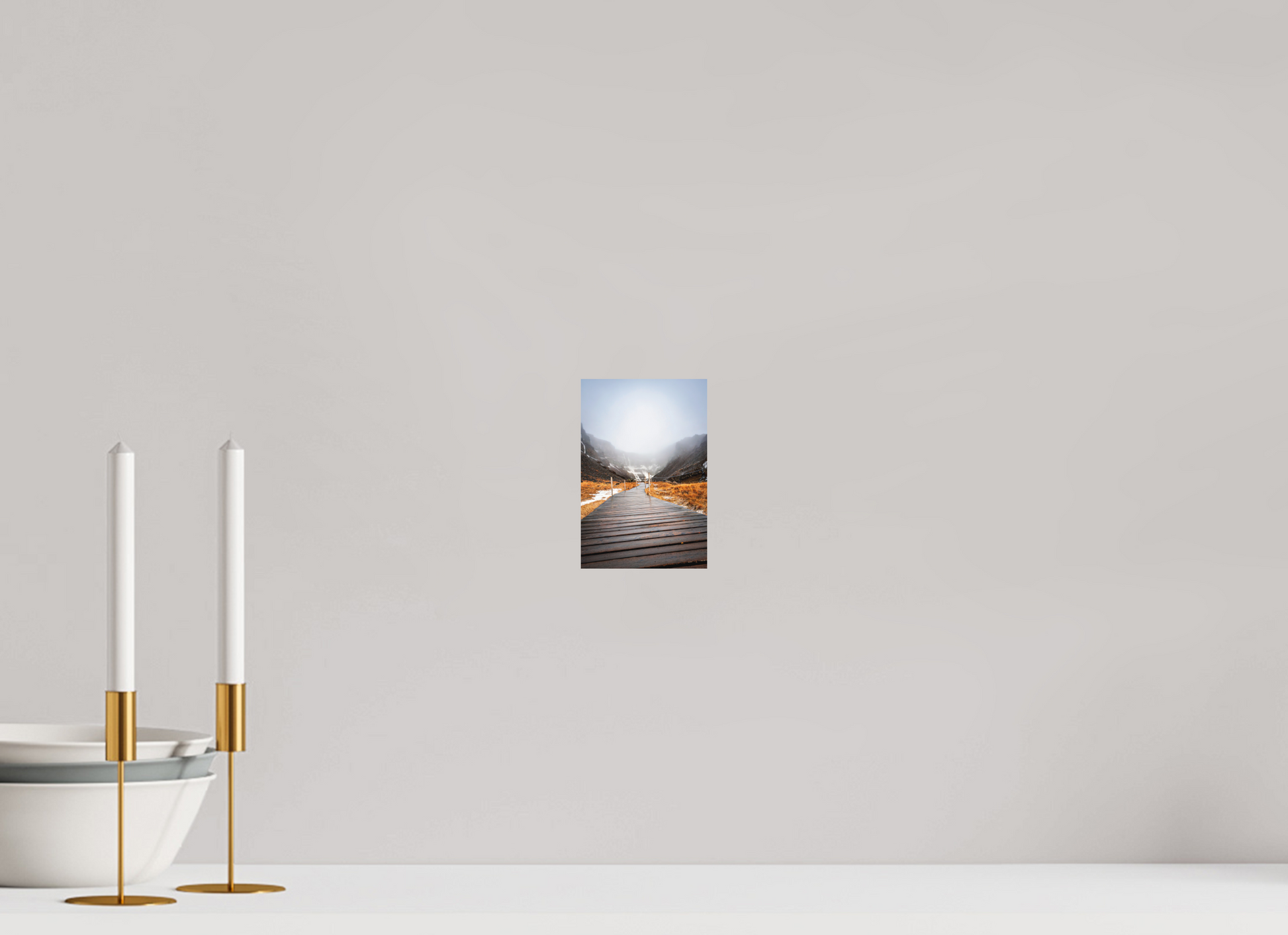 10 x 15 cm, Hahnemühle Photo Rag Bright White Hengifoss – Weg in den Nebel