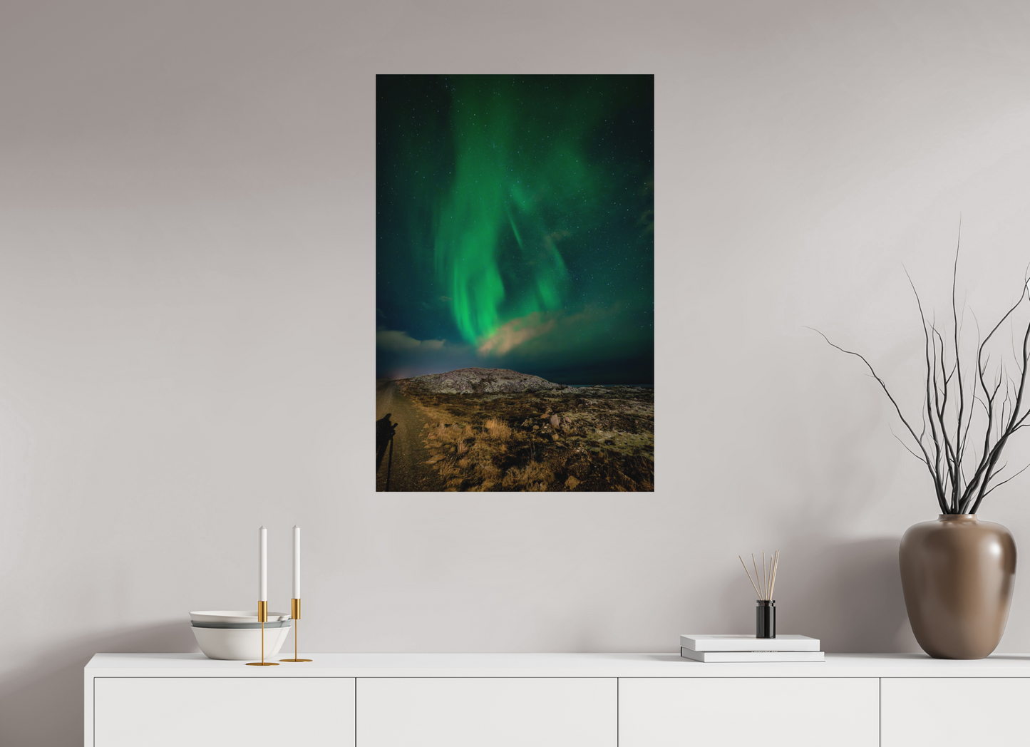 60 x 90 cm, Hahnemühle Photo Rag Bright White Schatten im Nordlicht