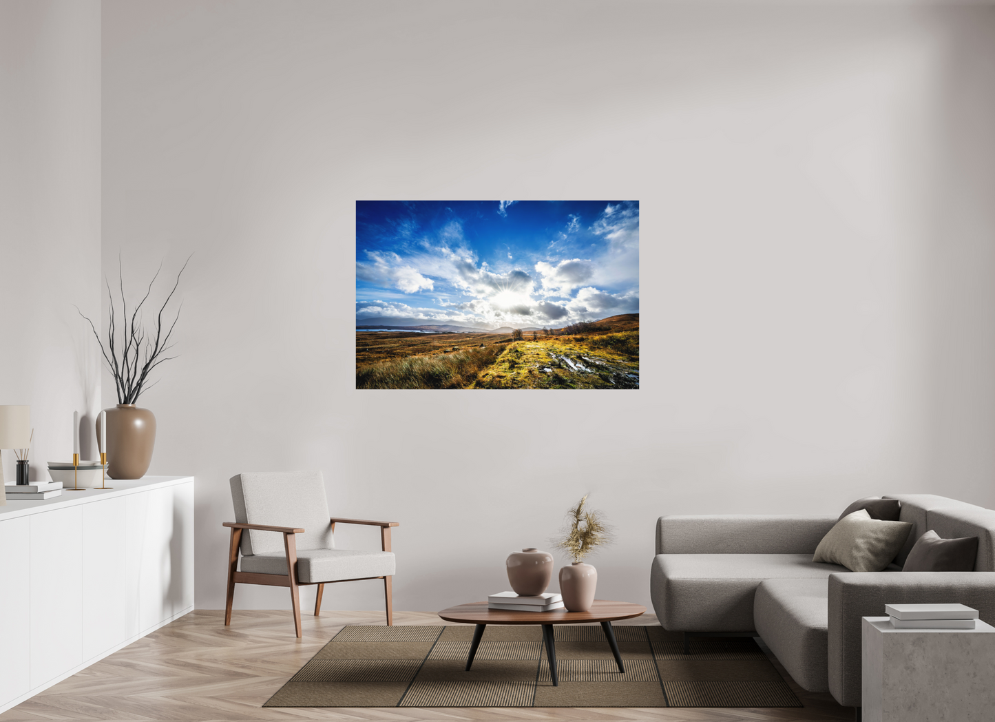 150 x 100 cm, Hahnemühle Photo Rag Bright White Highland Lightburst