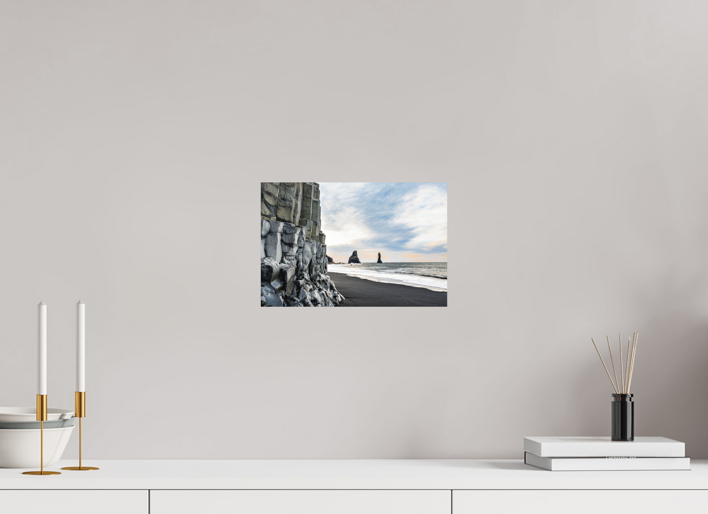 30 x 20 cm, Hahnemühle Photo Rag Bright White Reynisfjara – Basalt im Winterlicht