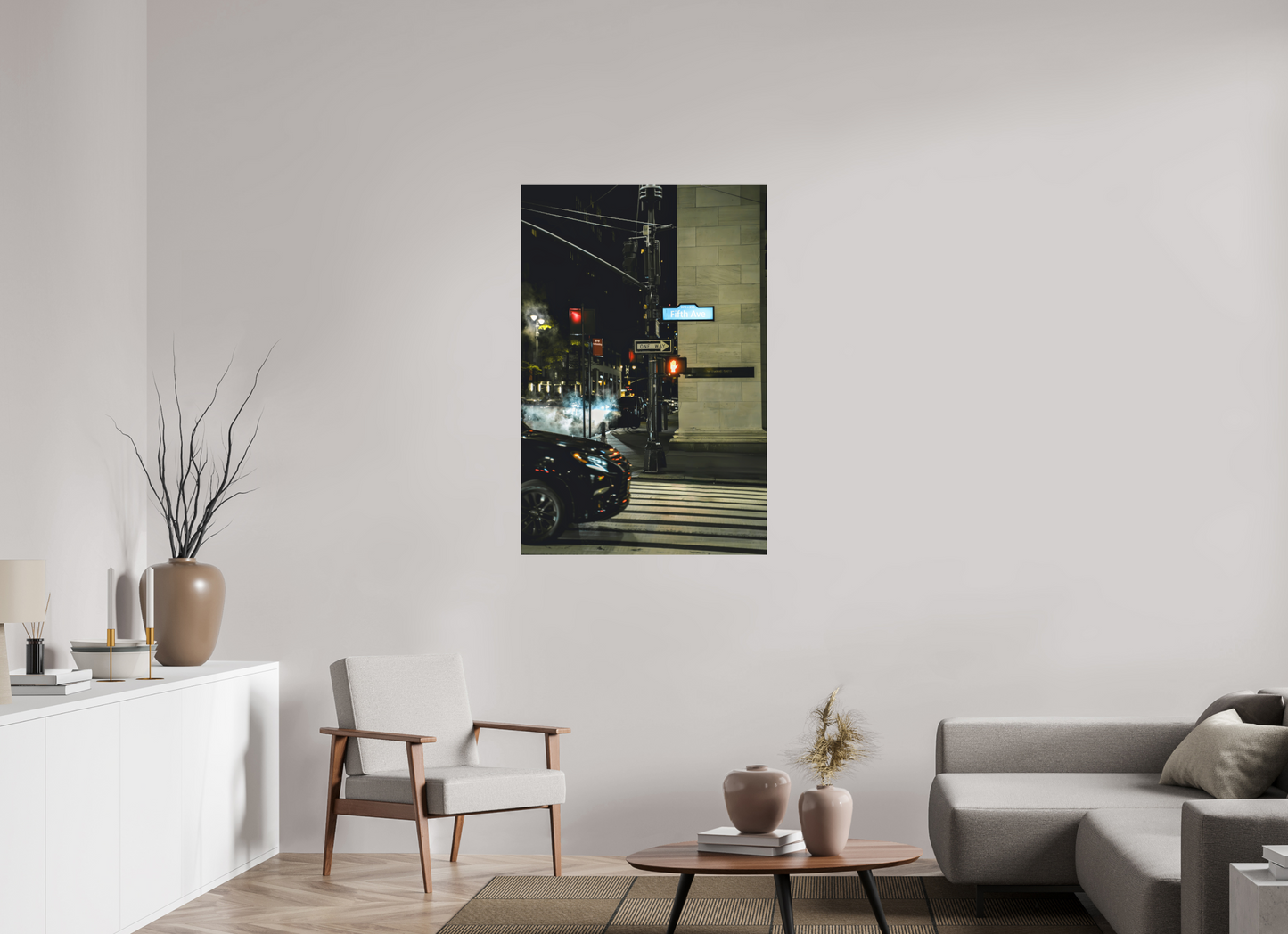 80 x 120 cm, Hahnemühle Photo Rag Bright White Night Vibes on Fifth Avenue