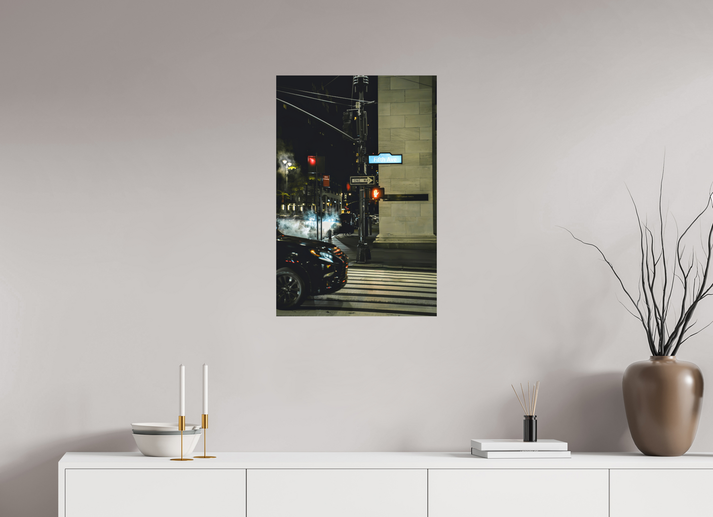 50 x 75 cm, Hahnemühle Photo Rag Bright White Night Vibes on Fifth Avenue