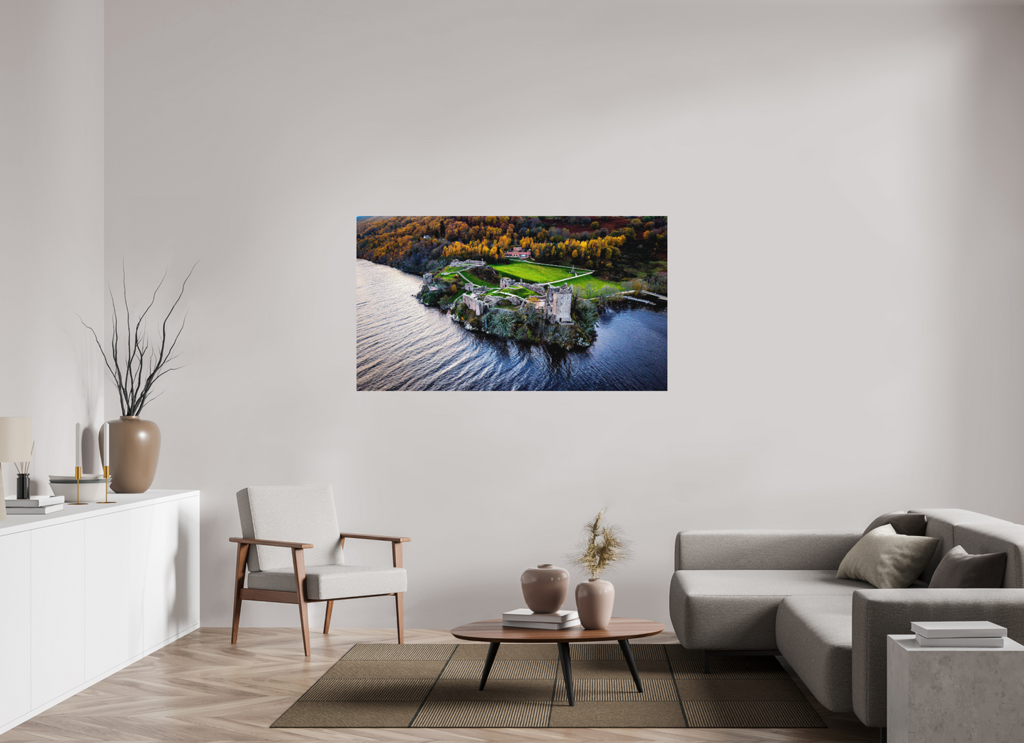 160 x 90 cm, Hahnemühle Photo Rag Bright White Urquhart Castle am Loch Ness“