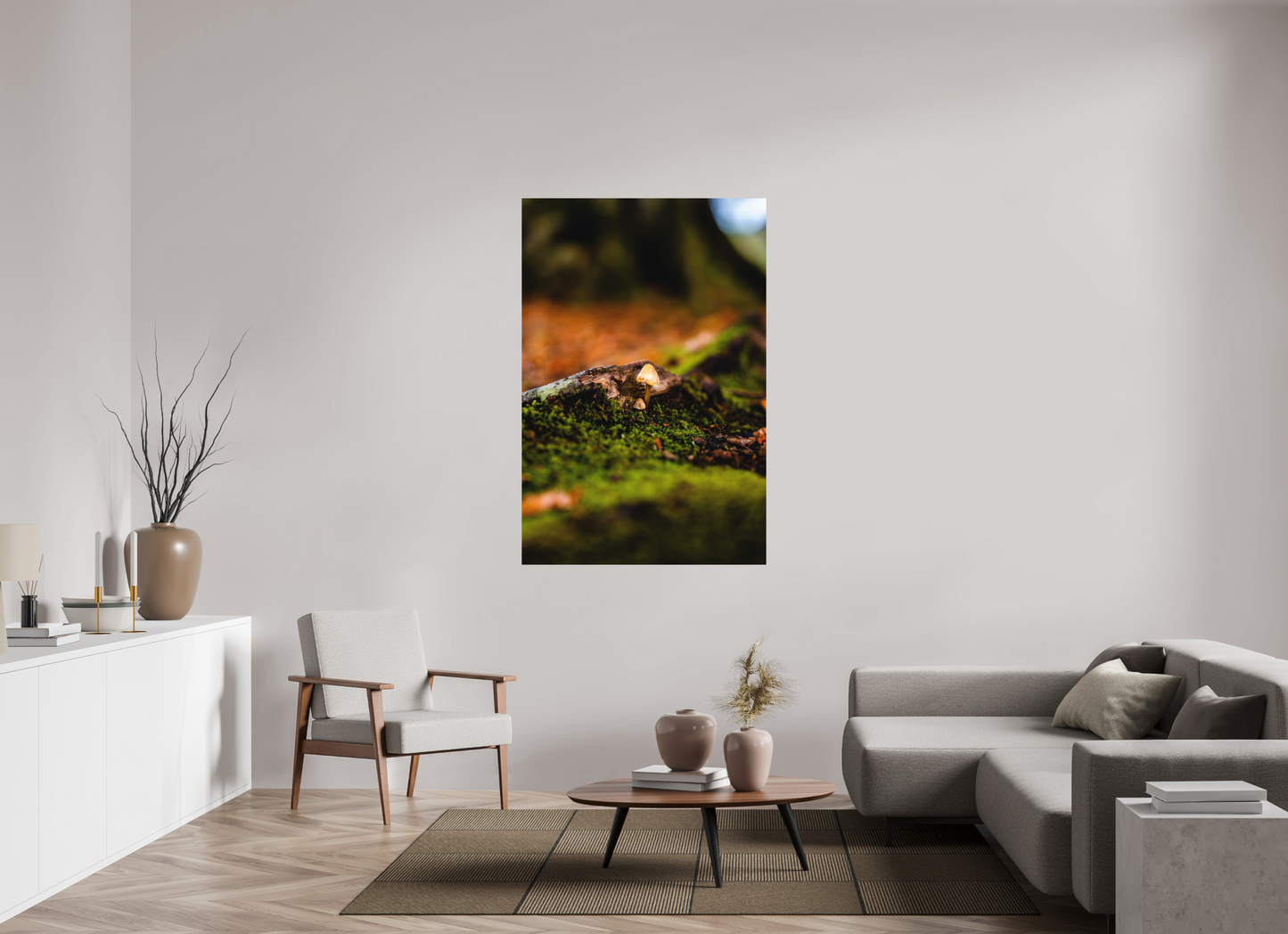 100 x 150 cm, Hahnemühle Photo Rag Bright White Pilz im Moos