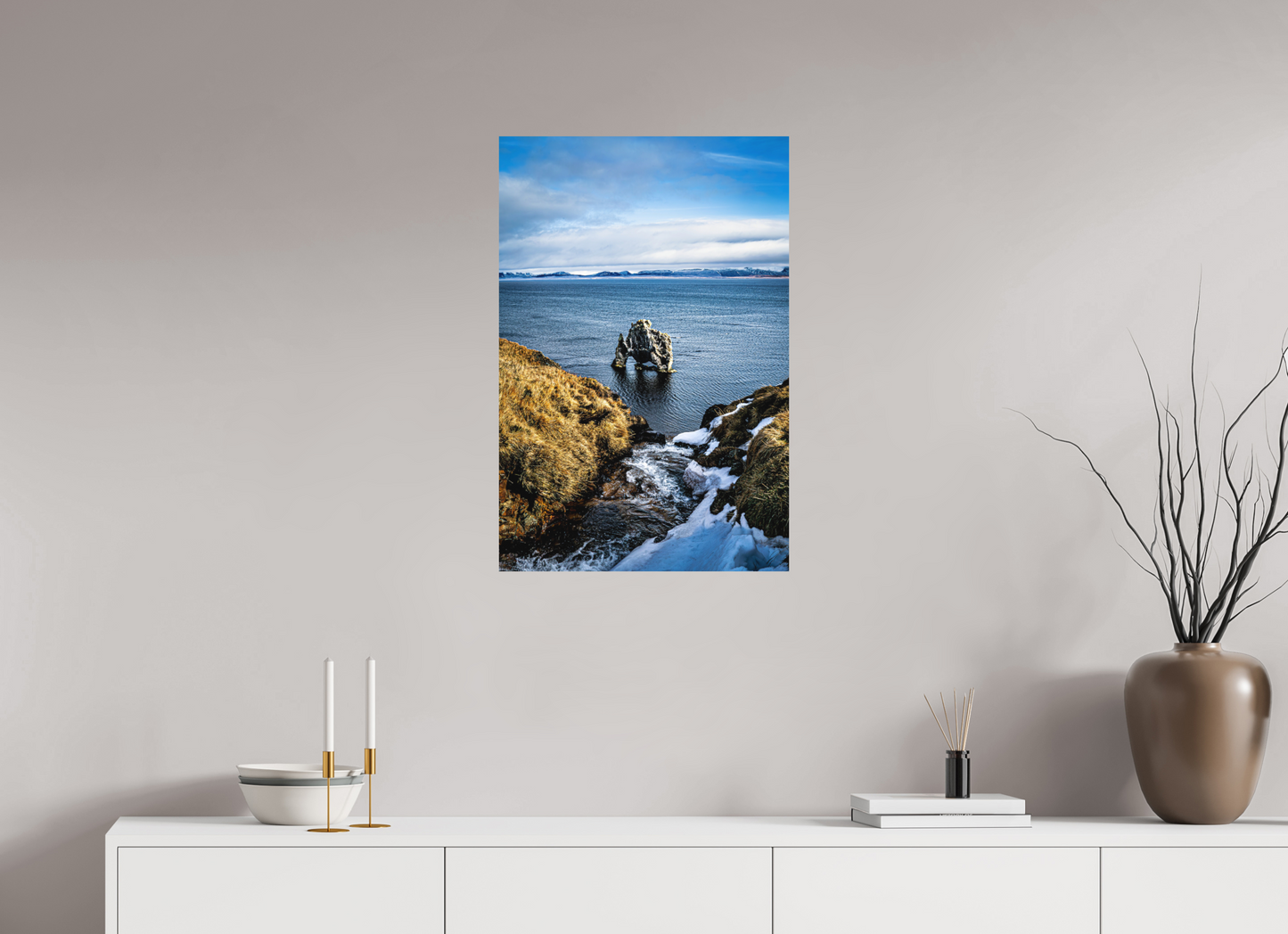 50 x 75 cm, Hahnemühle Photo Rag Bright White Hvítserkur – Blick von oben