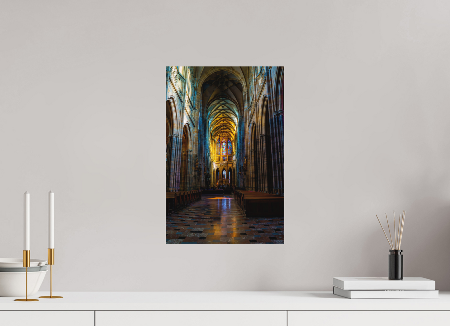 30 x 45 cm, Hahnemühle Photo Rag Bright White Licht im Prager Dom