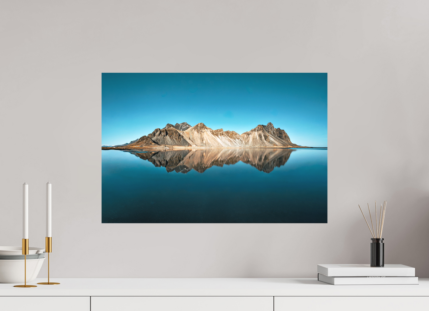60 x 40 cm, Hahnemühle Photo Rag Bright White Vestrahorn Spiegelung