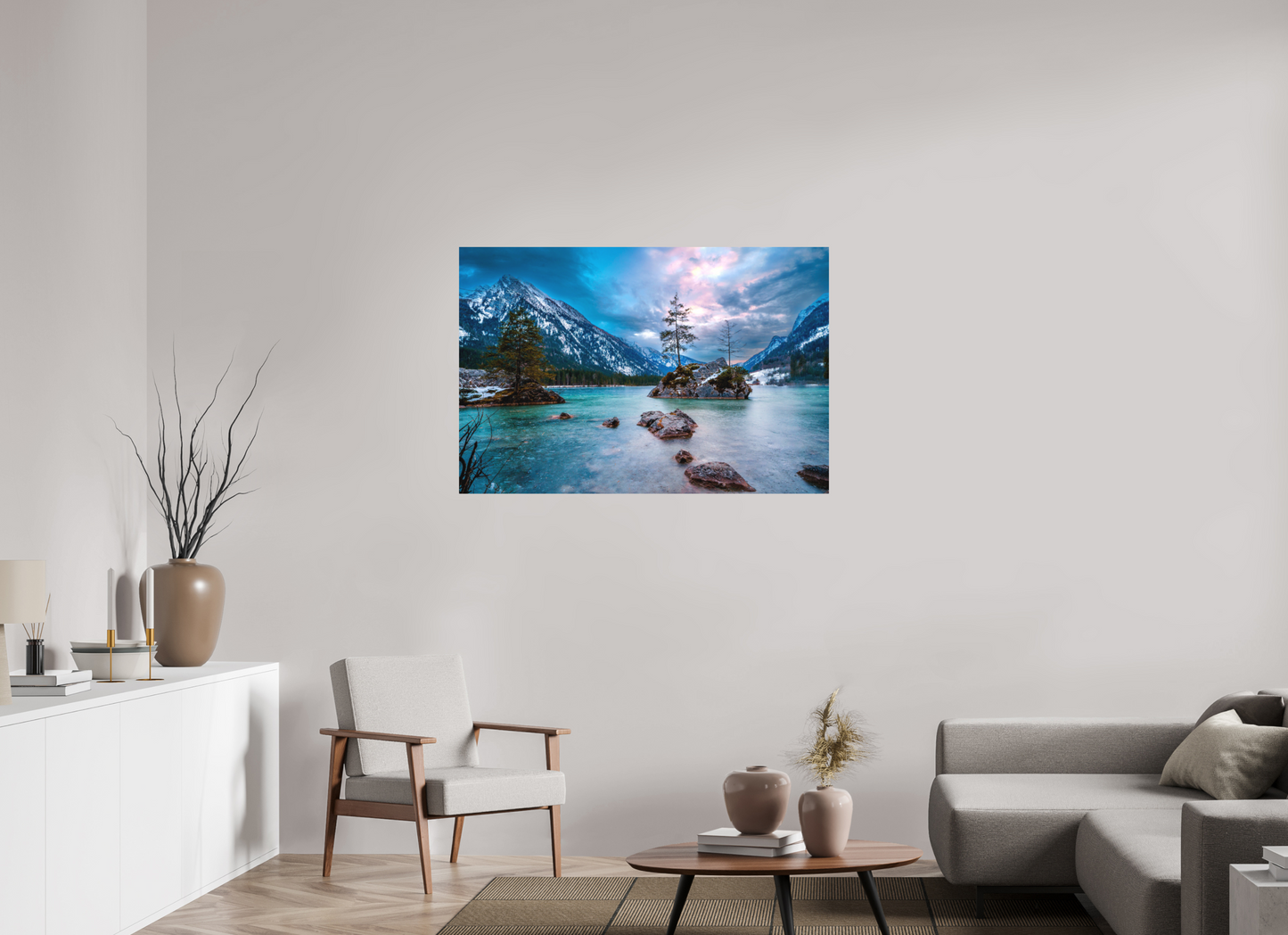 120 x 80 cm, Hahnemühle Photo Rag Bright White Winterzauber am Hintersee