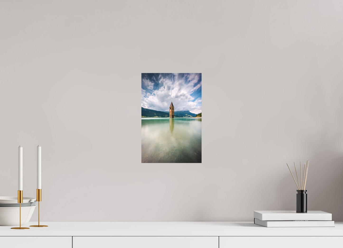 20 x 30 cm, Hahnemühle Photo Rag Bright White Der versunkene Turm von Graun