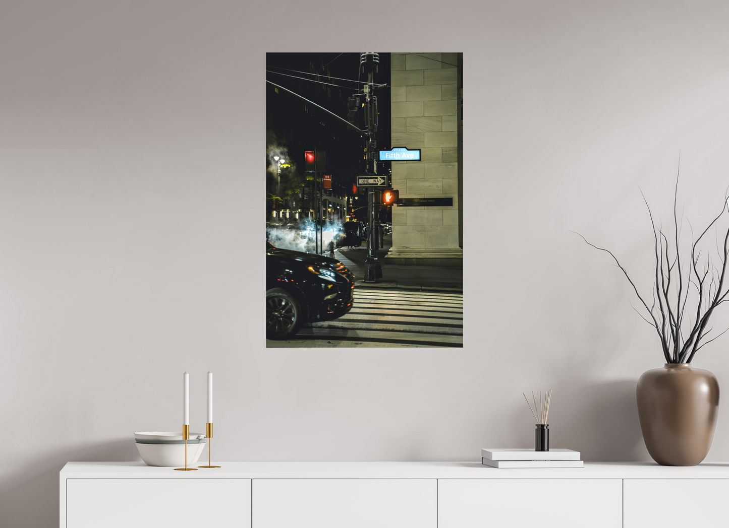 60 x 90 cm, Hahnemühle Photo Rag Bright White Night Vibes on Fifth Avenue
