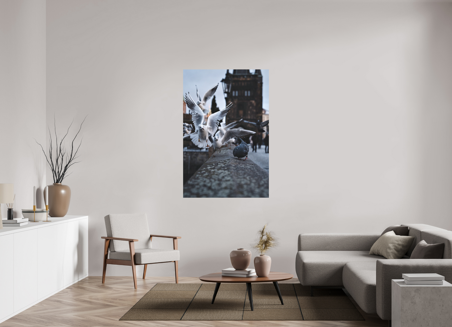 100 x 150 cm, Hahnemühle Photo Rag Bright White Flügelschlag über der Karlsbrücke