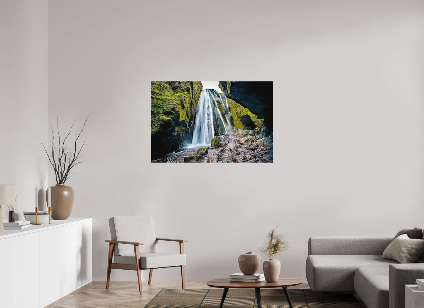 120 x 80 cm, Hahnemühle Photo Rag Bright White Gljúfrabúi – Versteckter Wasserfall